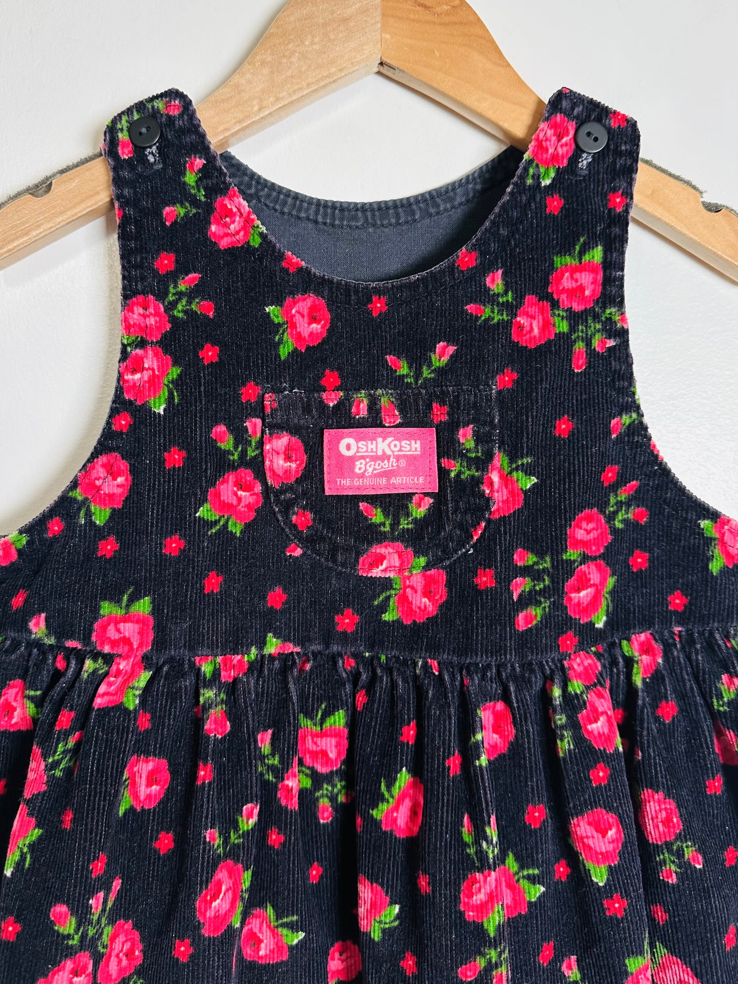 Vintage OshKosh Rose Pinafore / 3Y