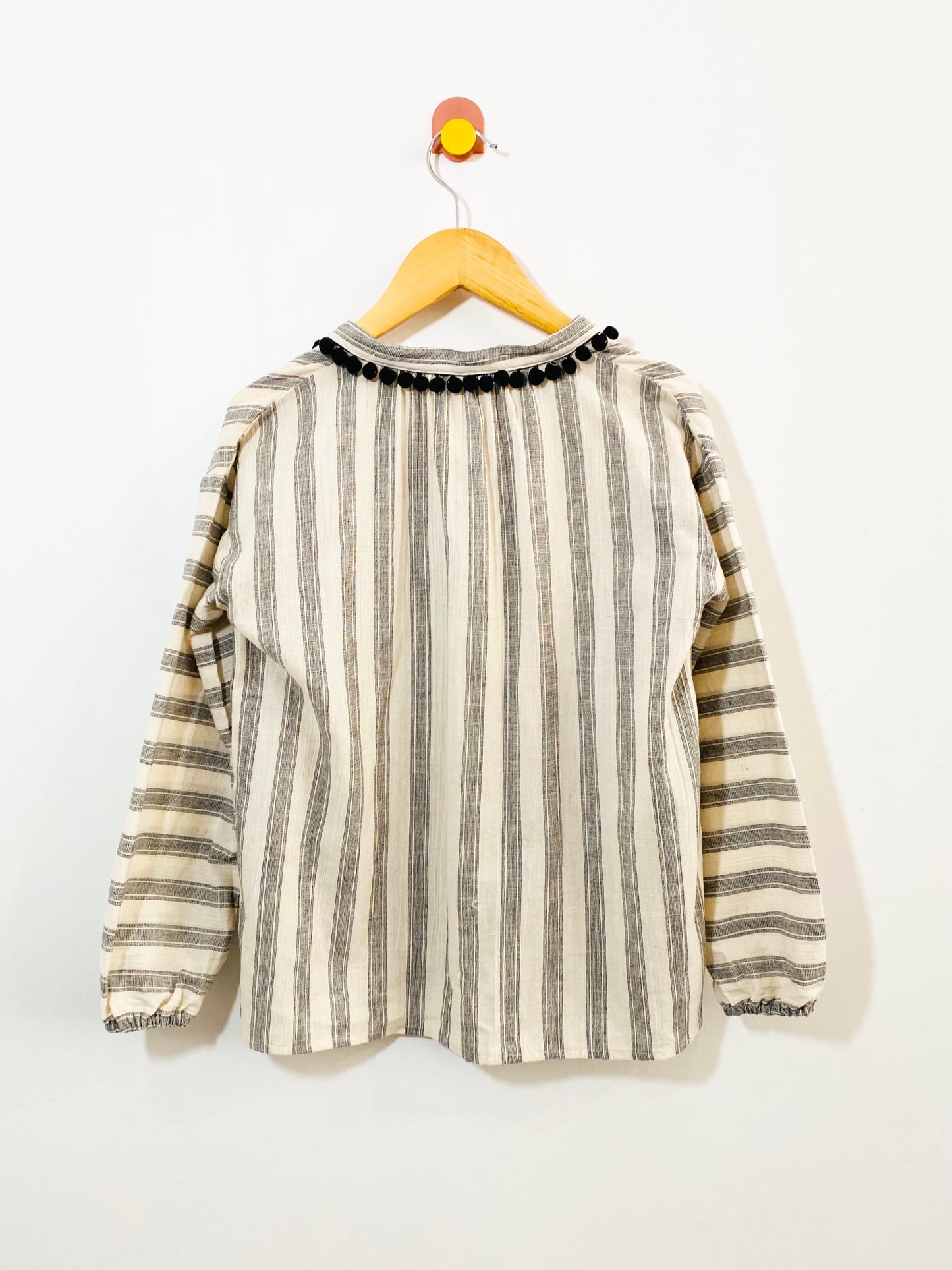 stripe cotton blouse / 8Y