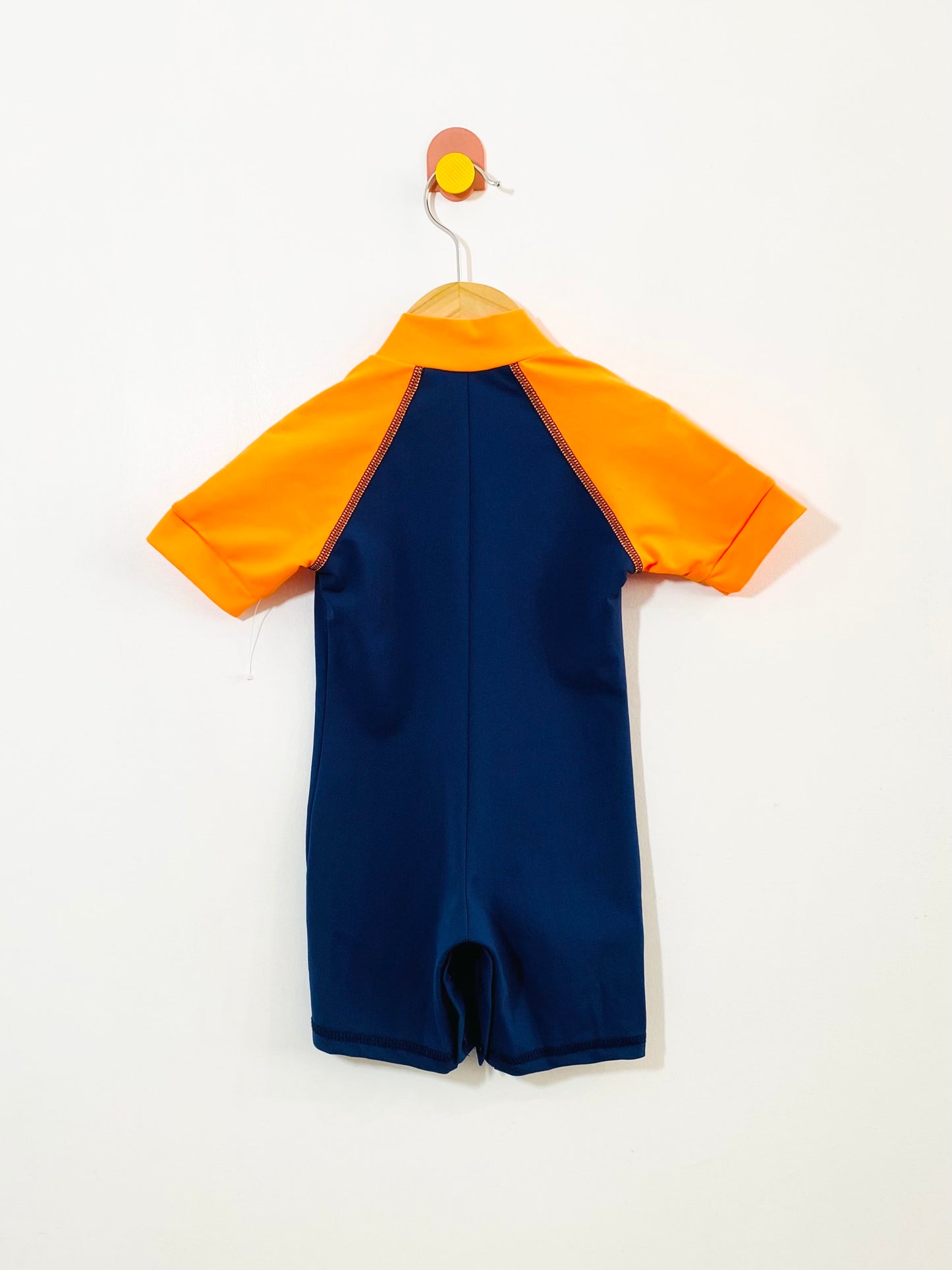 color block swim onesie / 12m