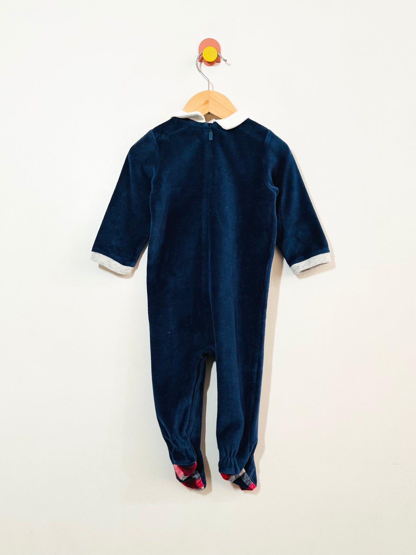 Mayoral Footed Velour Onesie / 6-9M
