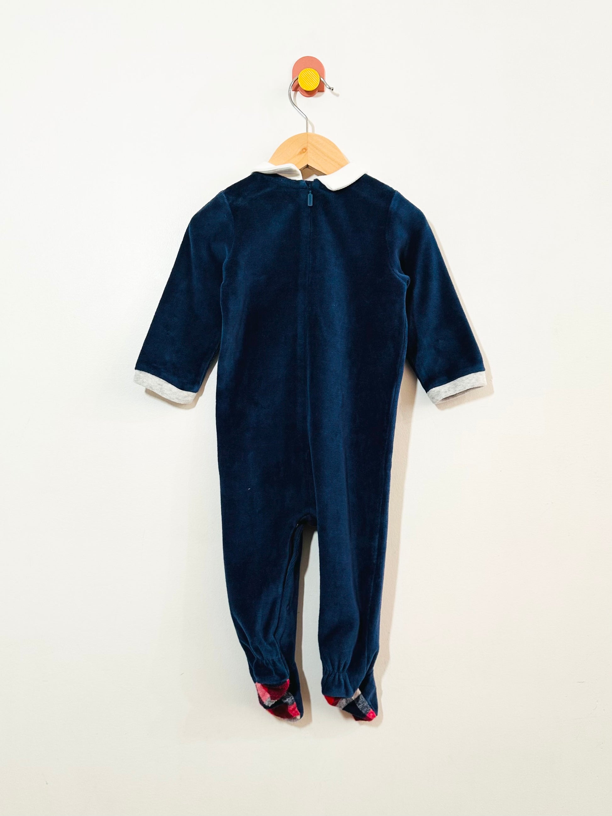 Mayoral Footed Velour Onesie / 6-9M