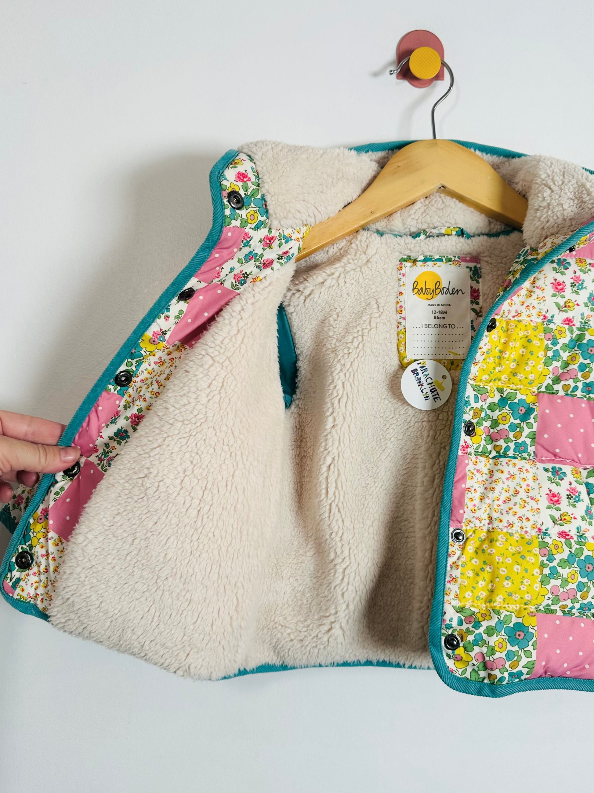 Baby Boden Patchwork Puffer / 12-18M