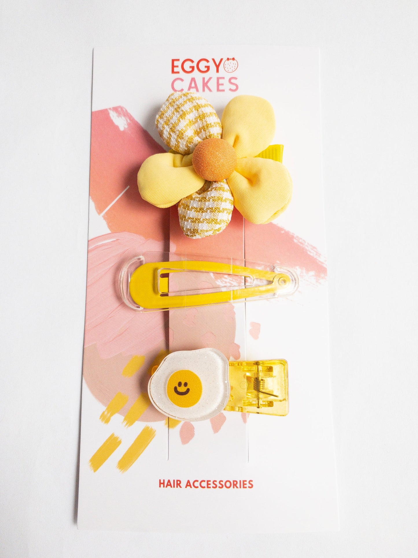 happy egg hair clip set