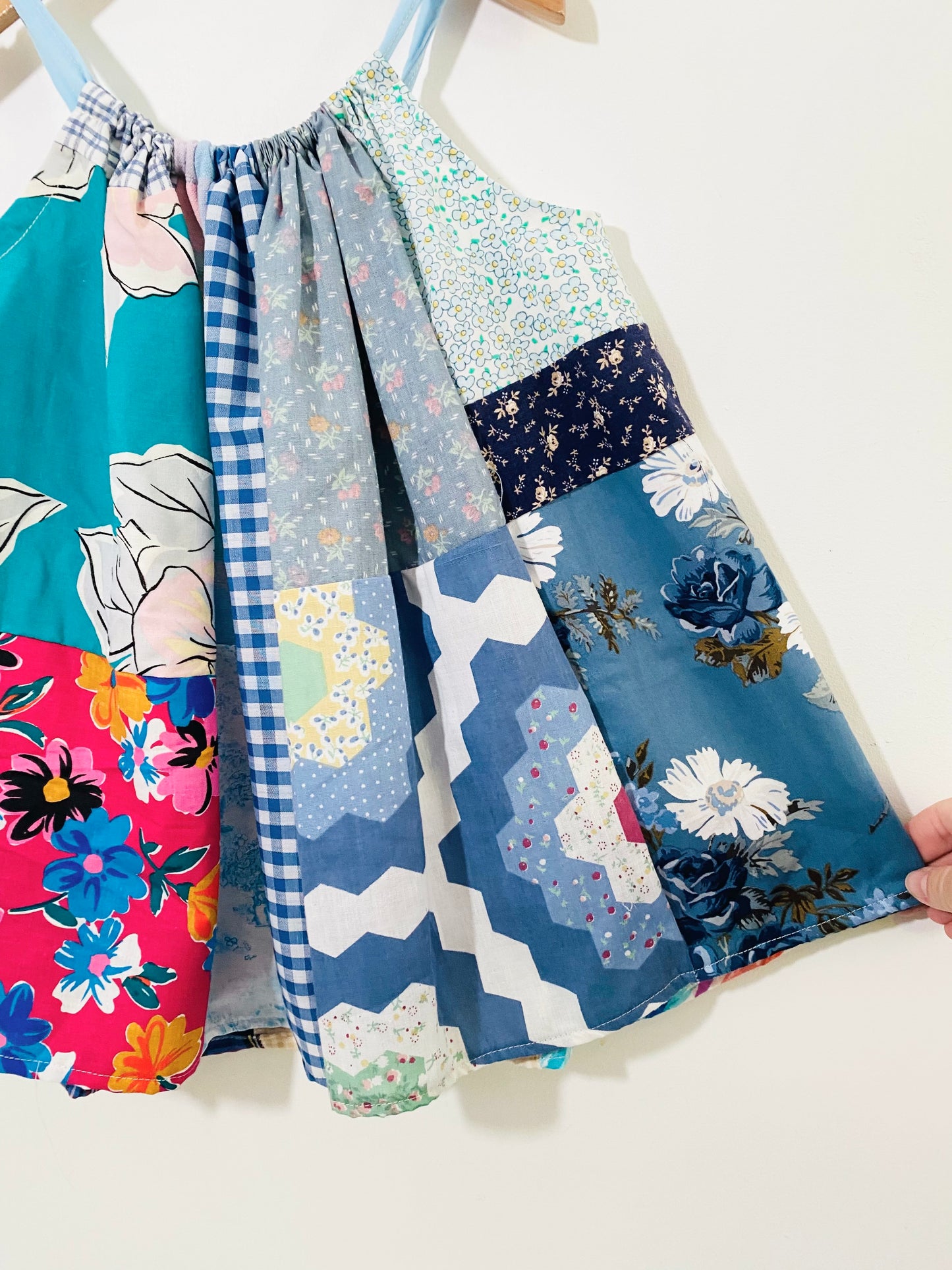 patchwork swing dress / 4Y