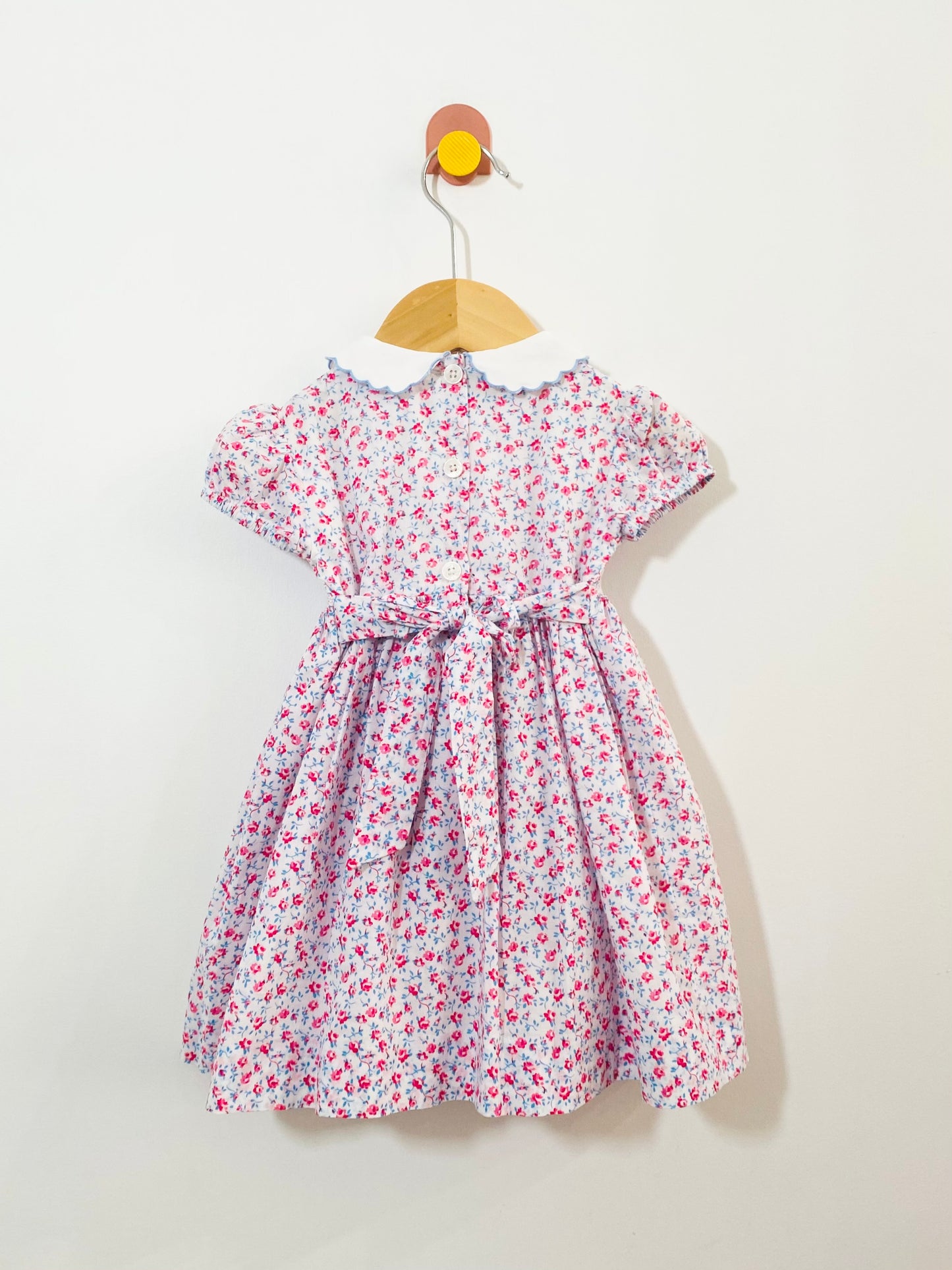 smocked floral dress / 6M