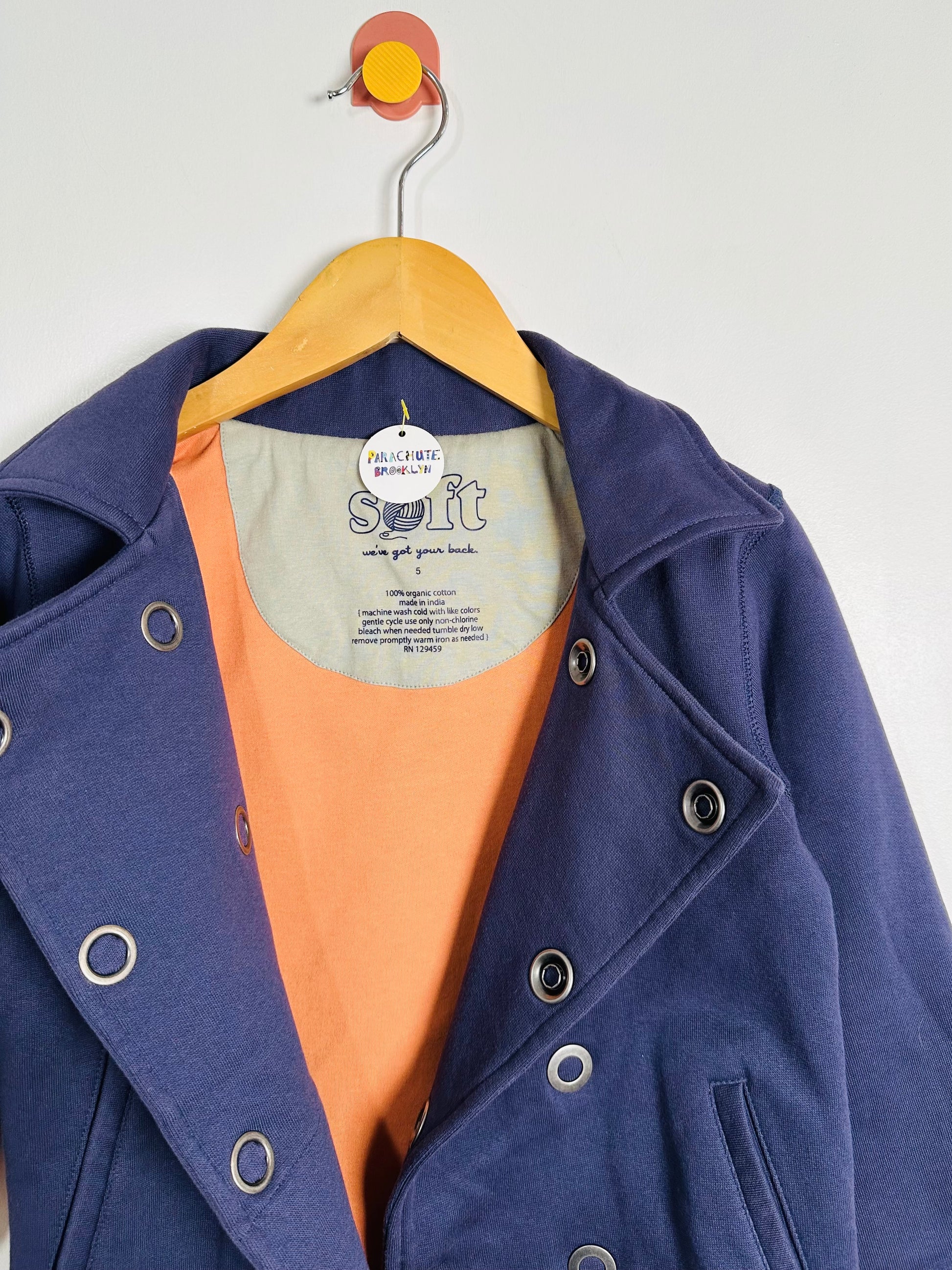 Soft Double Breasted Jacket / 5Y