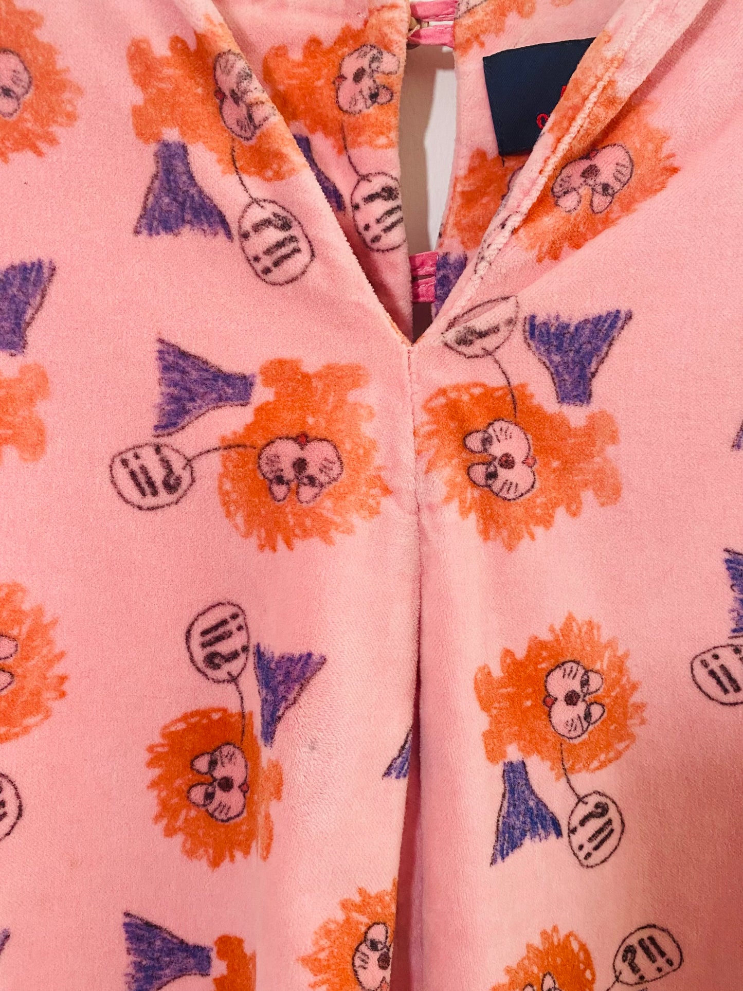 Printed Velvet Dress / 6Y