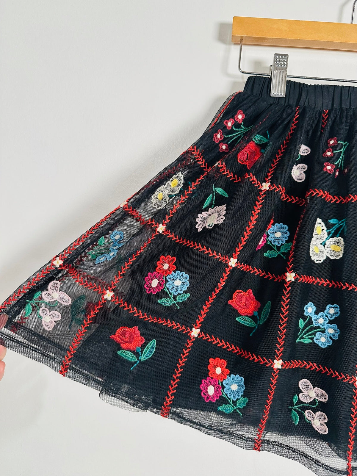 Hanna Andersson Floral Tulle Skirt / 4Y