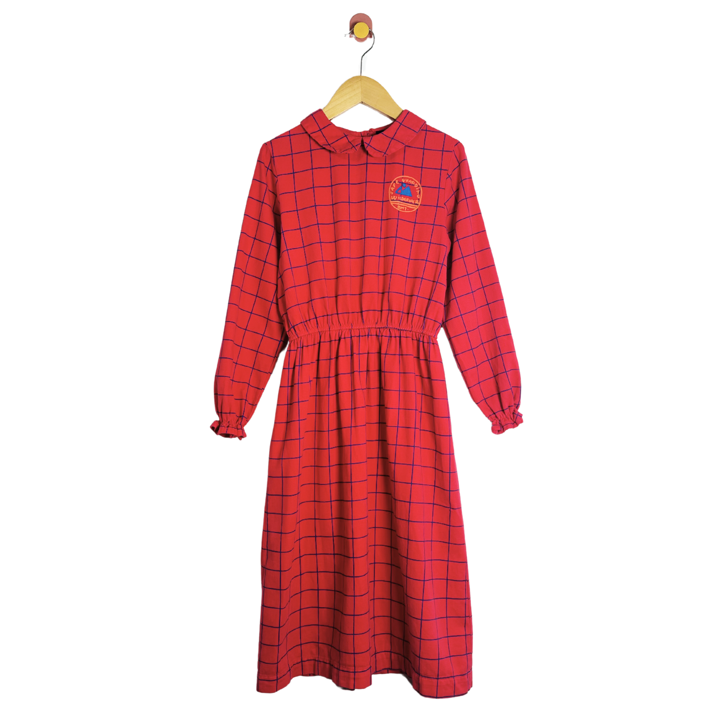 Bonmot Midi Grid Dress / 8-9Y