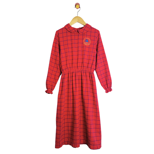Bonmot Midi Grid Dress / 8-9Y