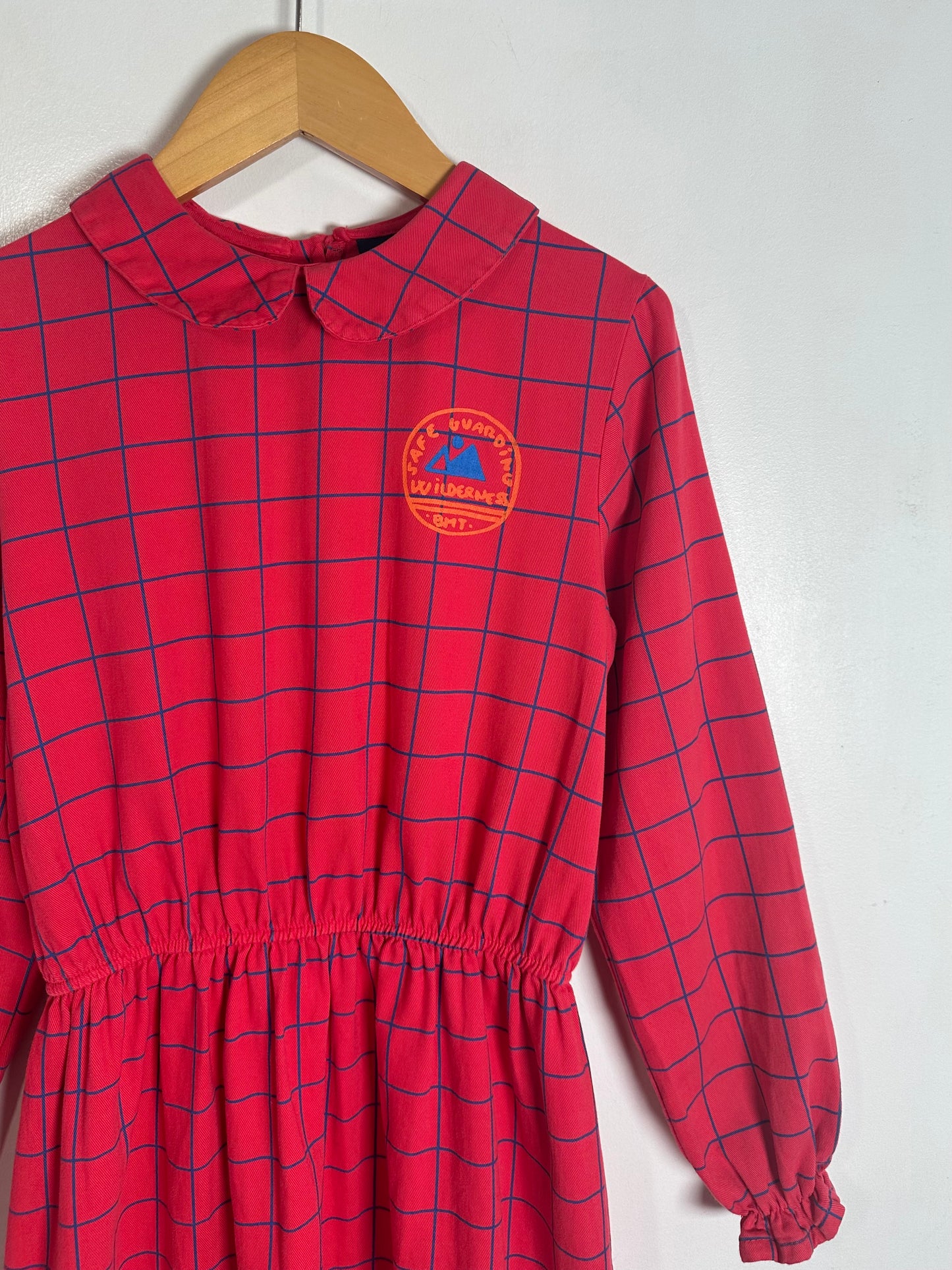 Bonmot Midi Grid Dress / 8-9Y