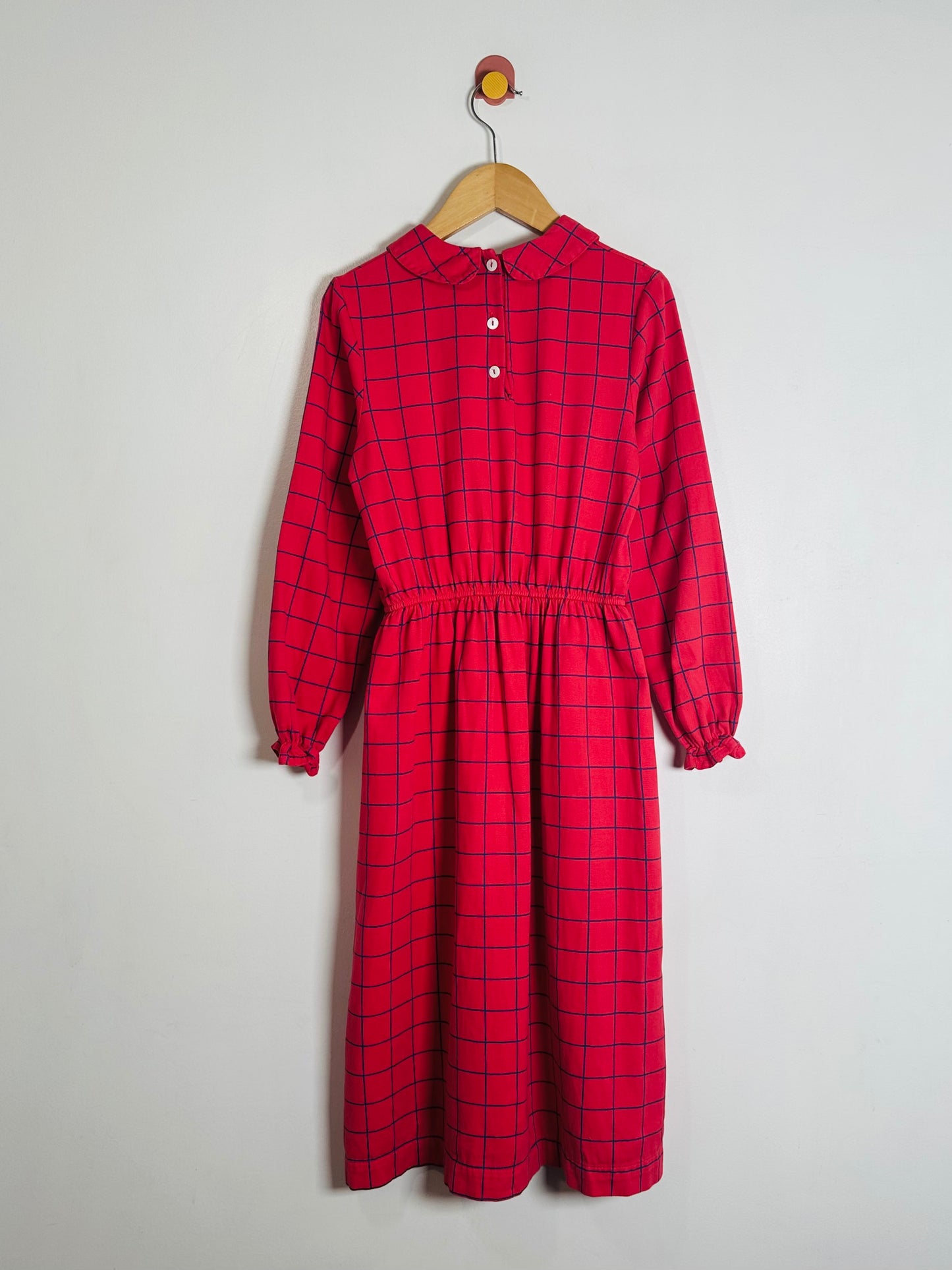 Bonmot Midi Grid Dress / 8-9Y