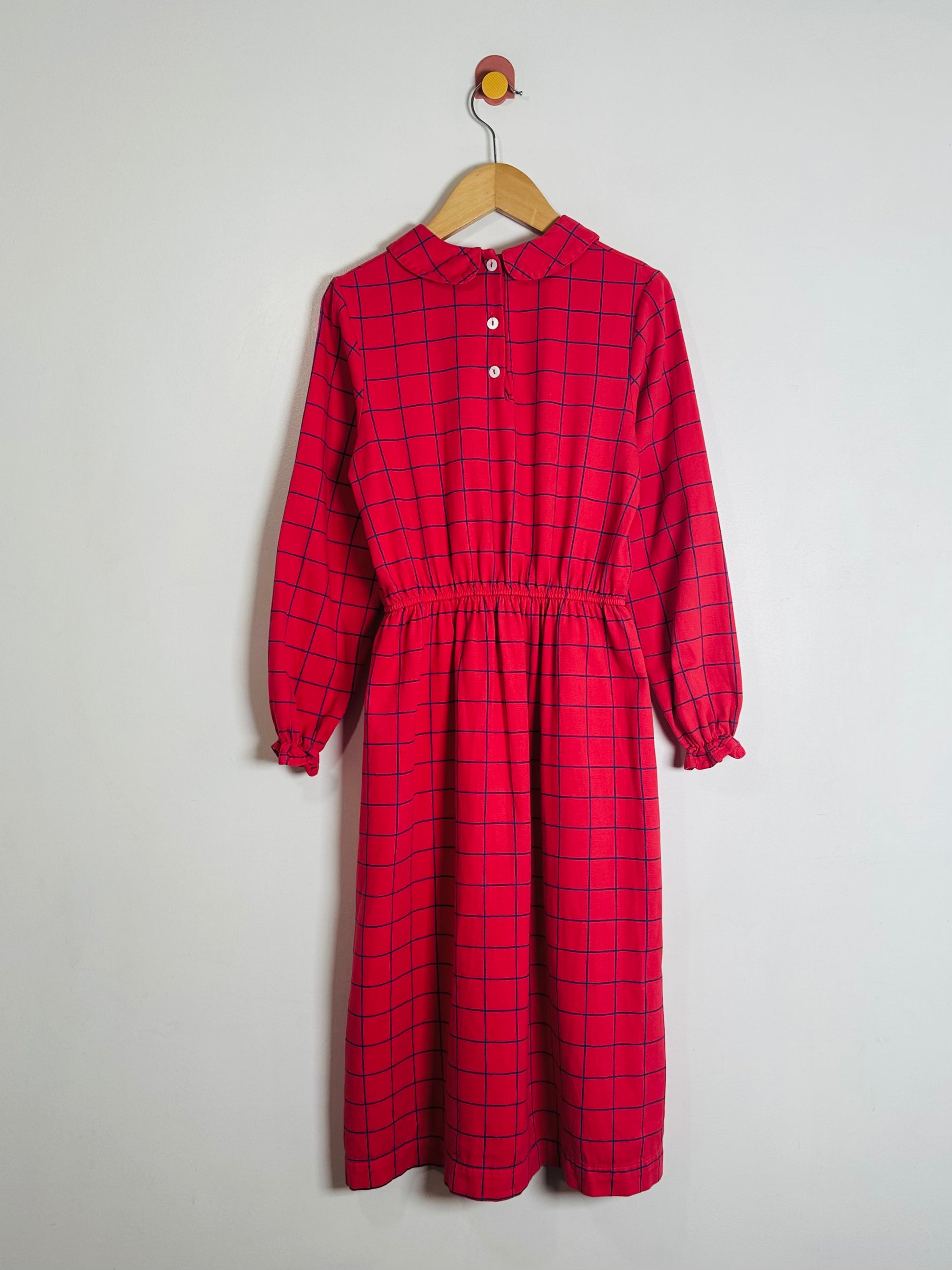 Bonmot Midi Grid Dress / 8-9Y