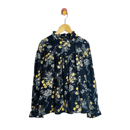 Bonpoint Floral Swiss Dot Blouse / 10Y