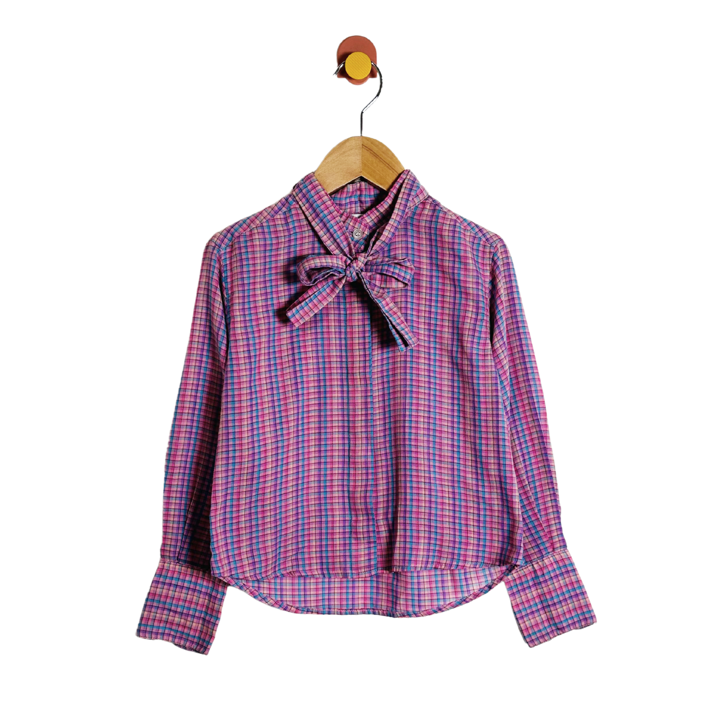 Vintage Plaid Blouse / 5Y