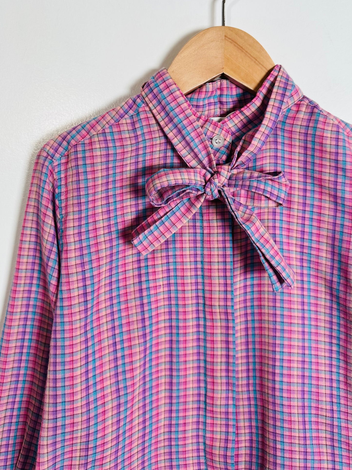 Vintage Plaid Blouse / 5Y