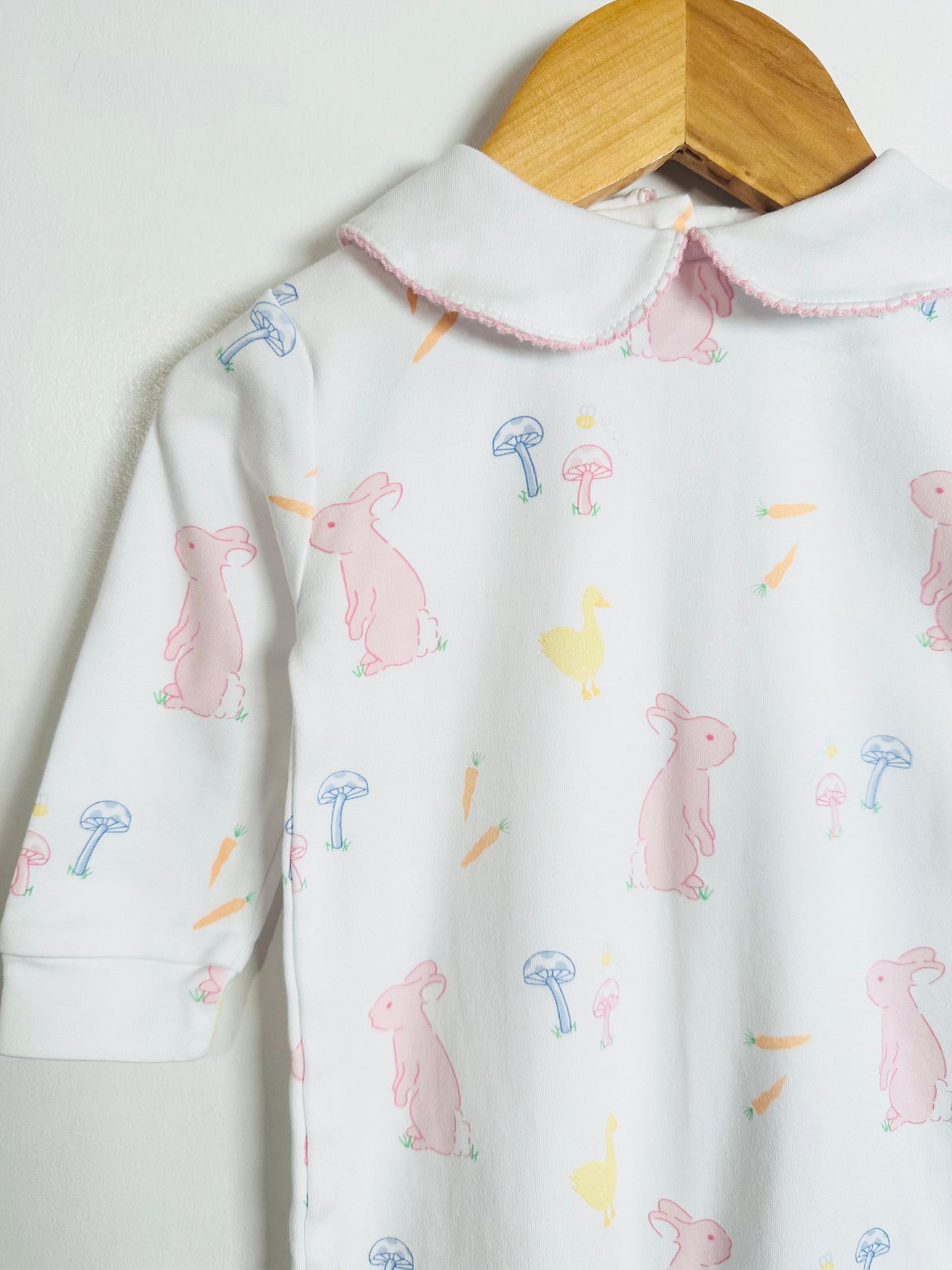 Little English Spring Bunny Onesie / 6M