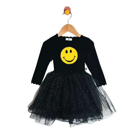 Petite Hailey Smiley Tulle Dress / 2Y