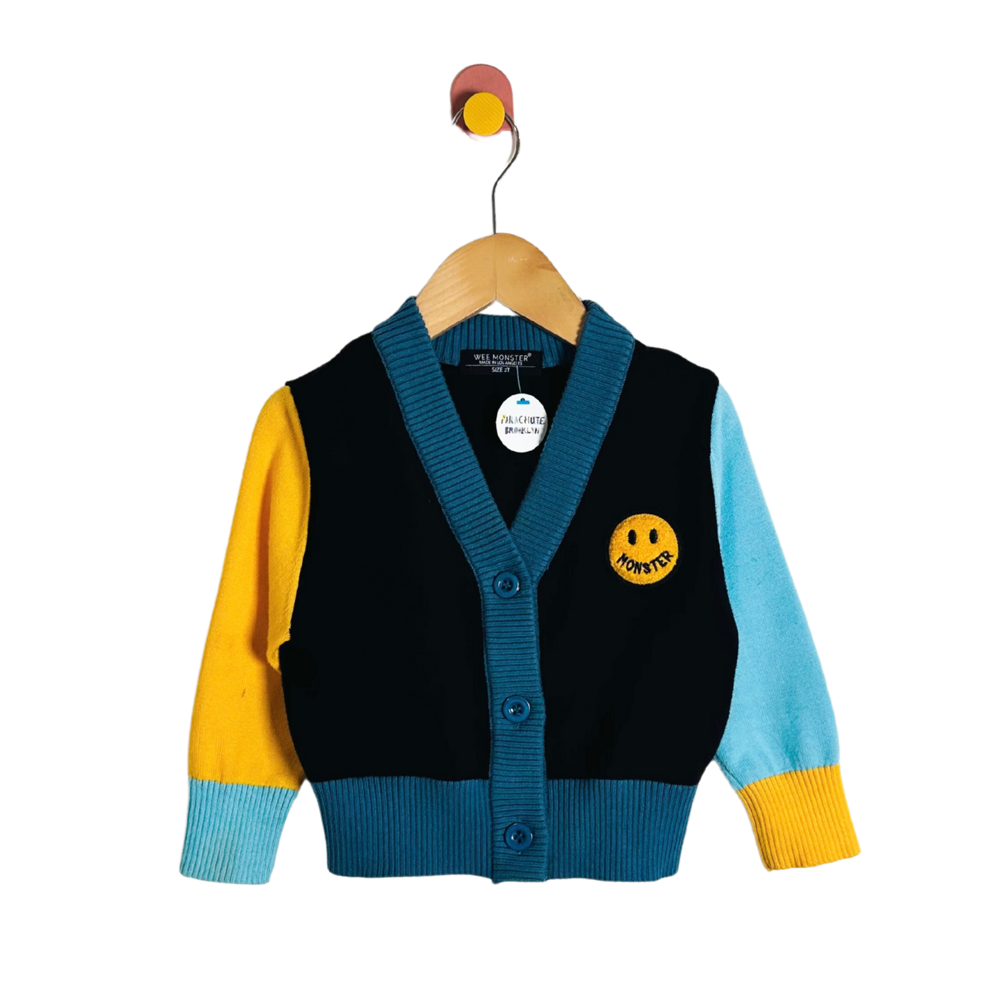 Wee Monsters Color Block Cardigan / 2Y