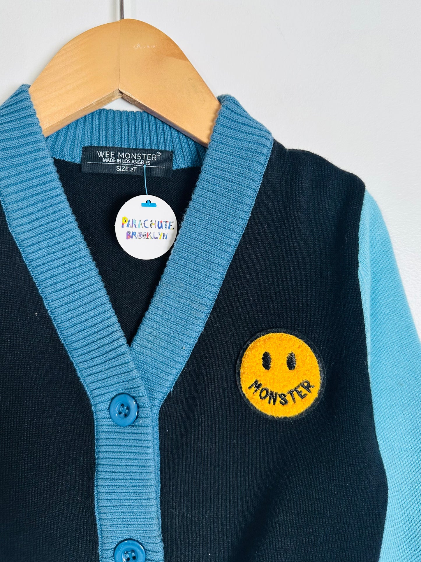 Wee Monsters Color Block Cardigan / 2Y