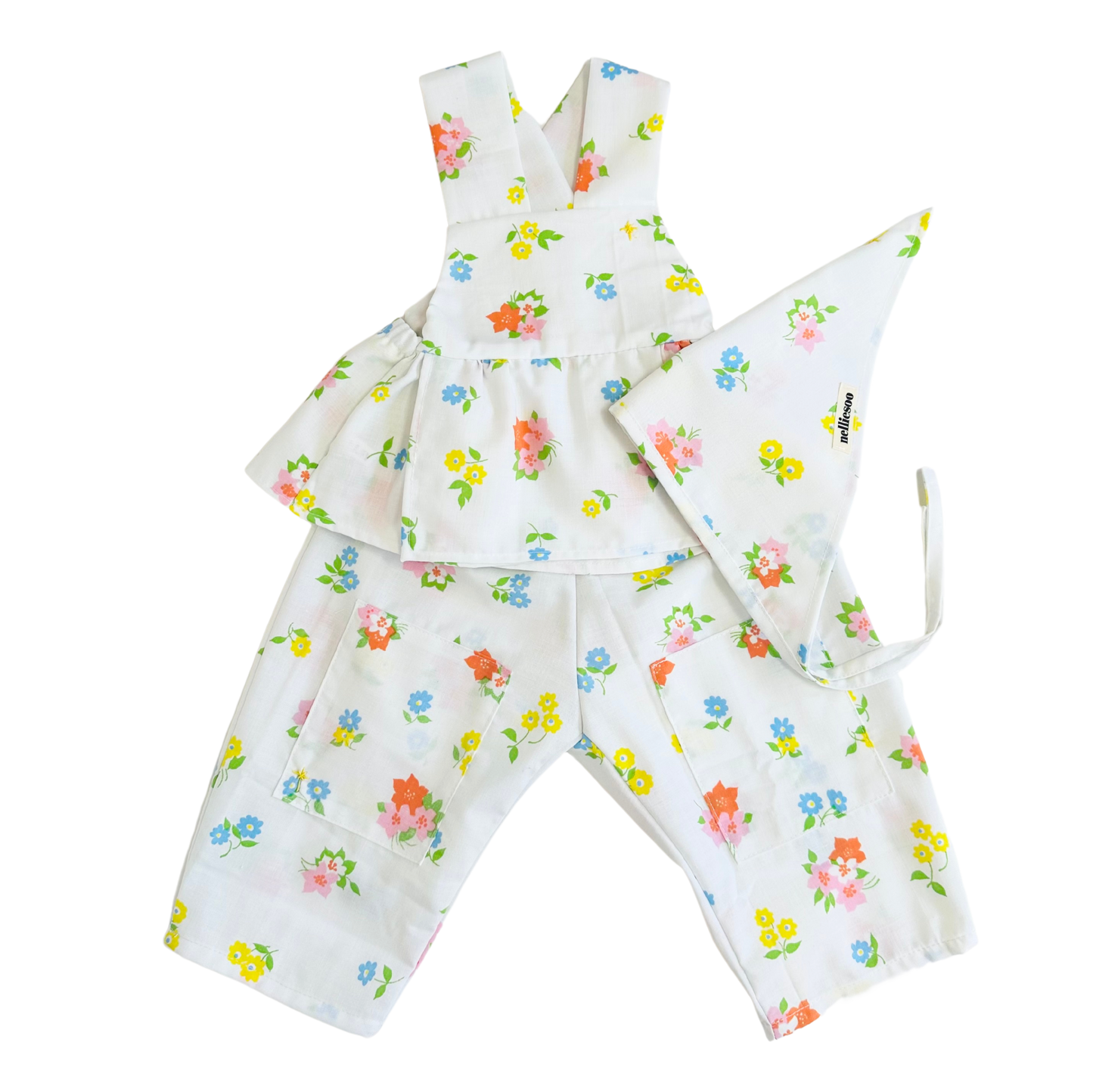 NellieSoo Upcycled Pinafore Set / 6-18M