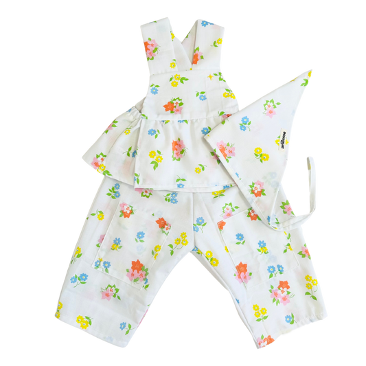 NellieSoo Upcycled Pinafore Set / 6-18M