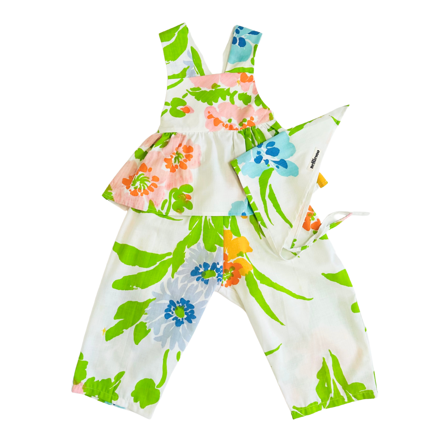 NellieSoo Upcycled Pinafore Set / 2-4Y