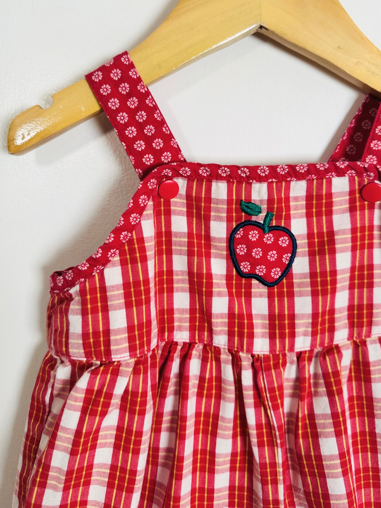 Vintage Gymboree Apple Romper / 6-12M
