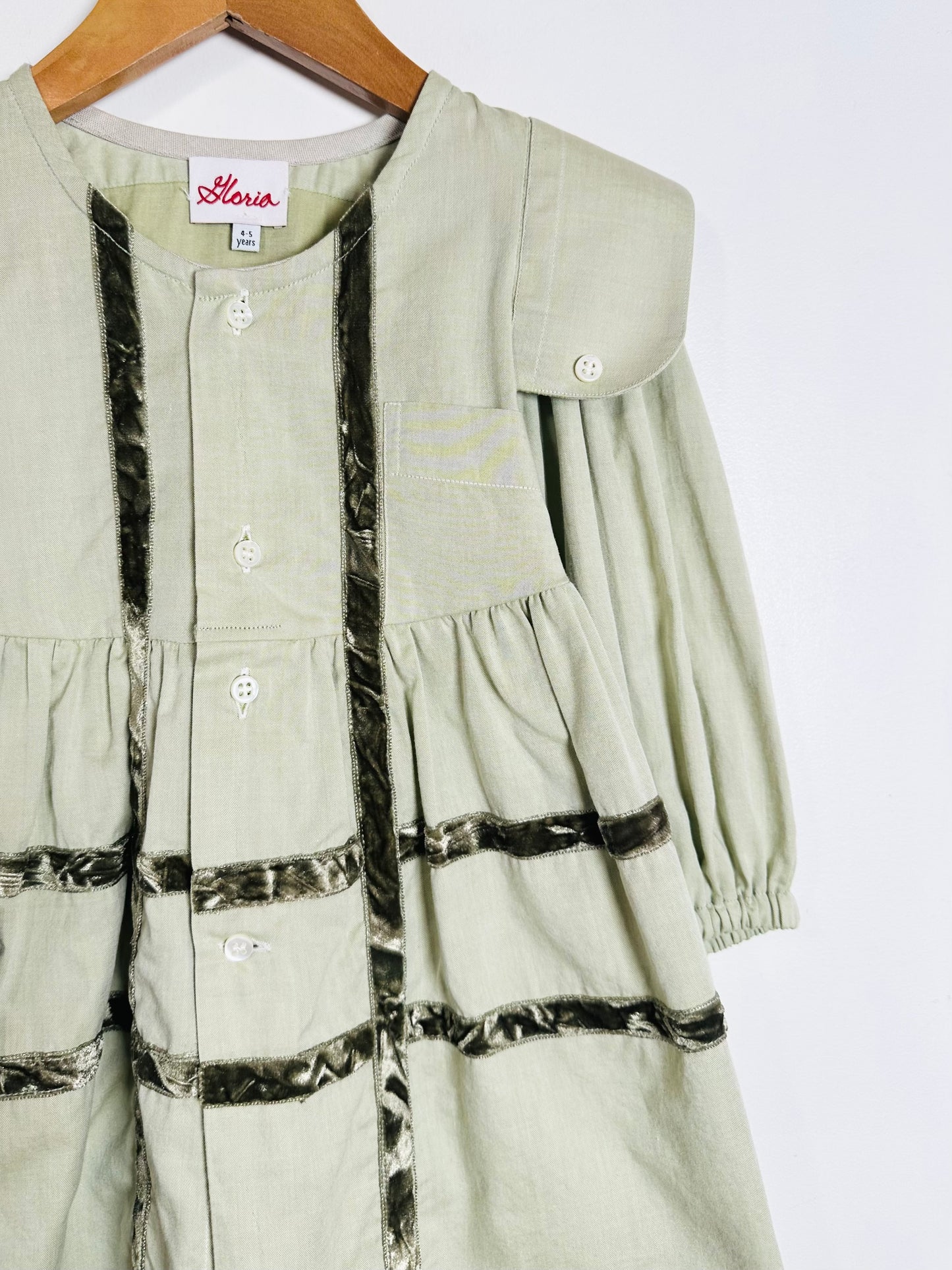Gloria Upcycled Shirt Dress / 4Y