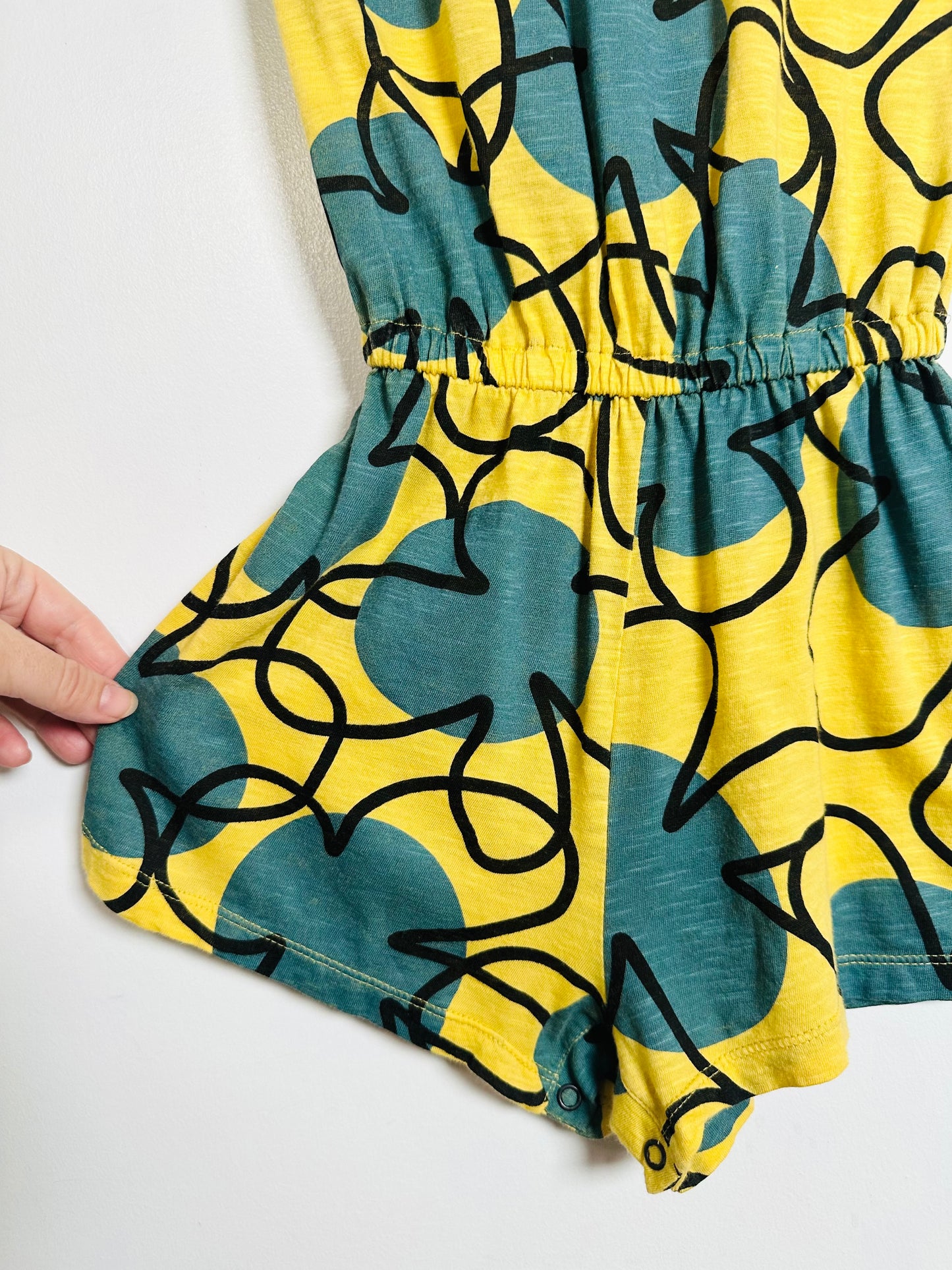 Wolf & Rita Retro Flowers Romper / 6Y