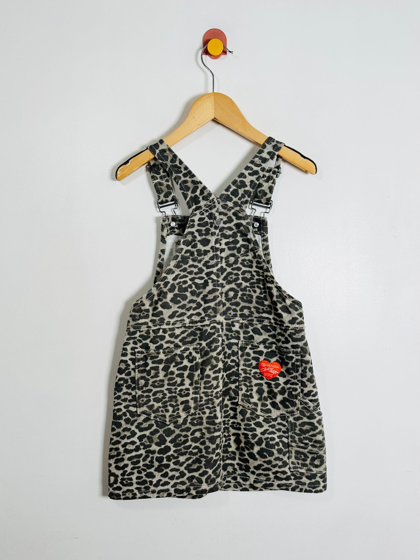 Leopard Pinafore / 5-6Y