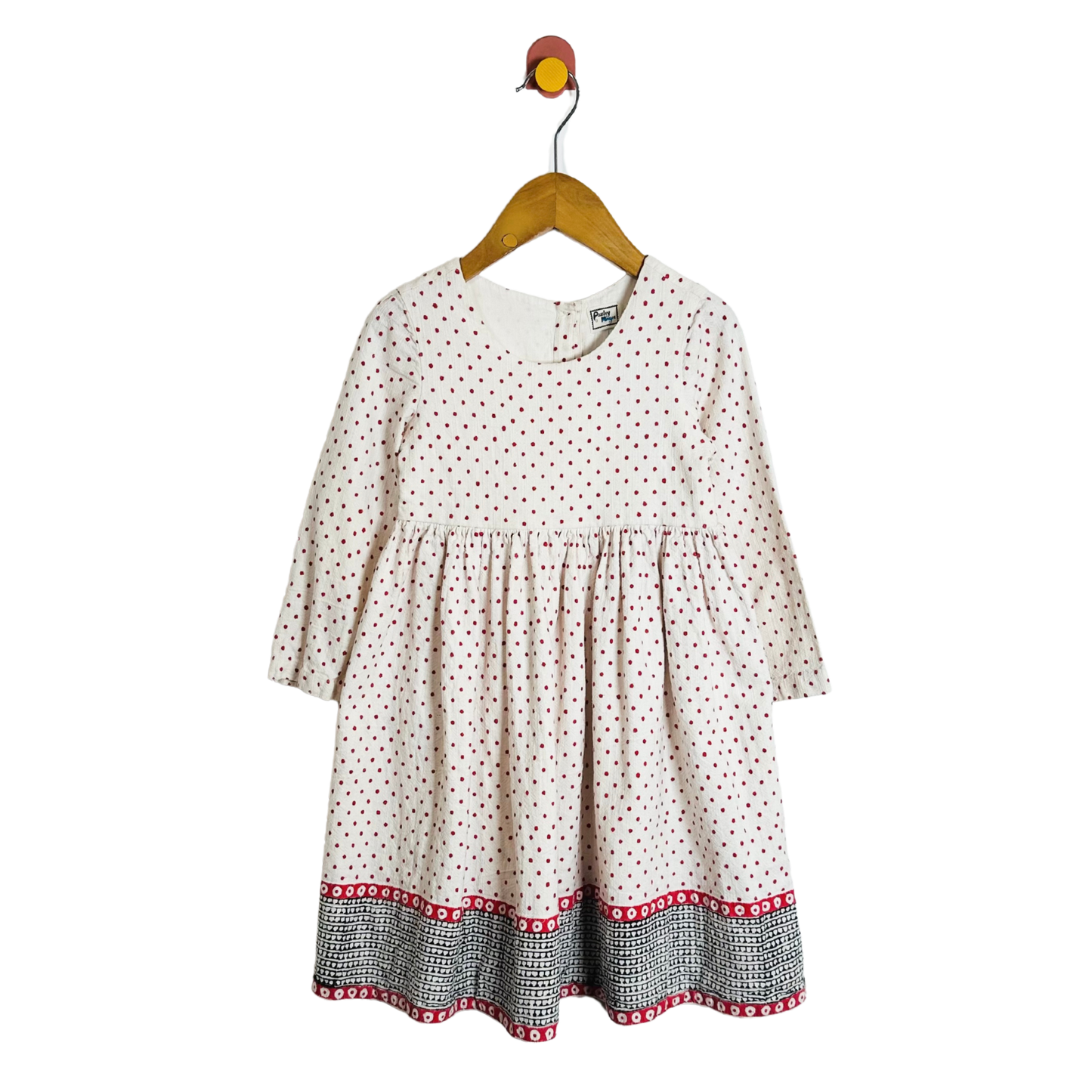 Paisley Magic Polka Dot Dress / 4Y