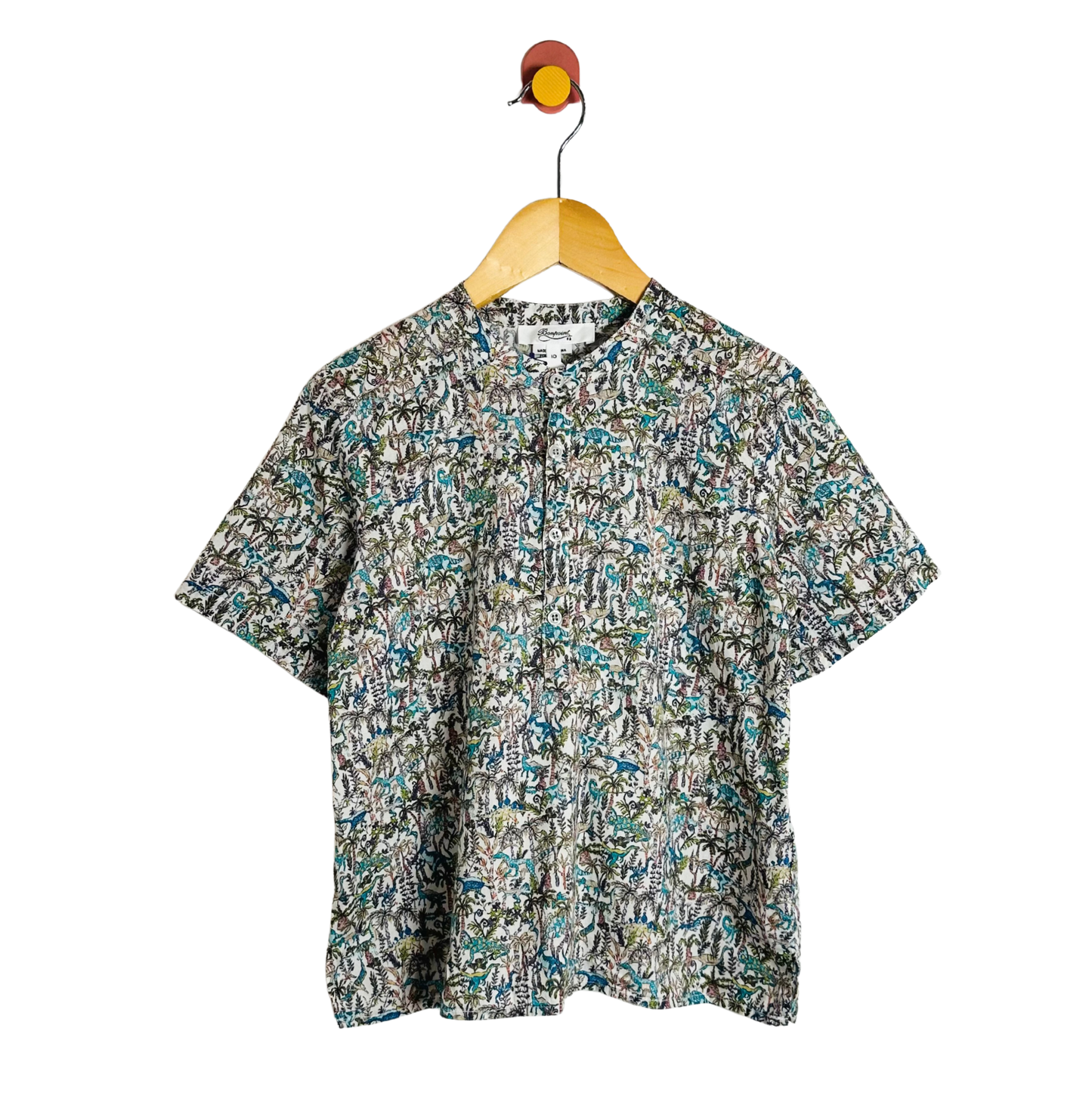 Bonpoint Dino Henley Shirt / 10Y