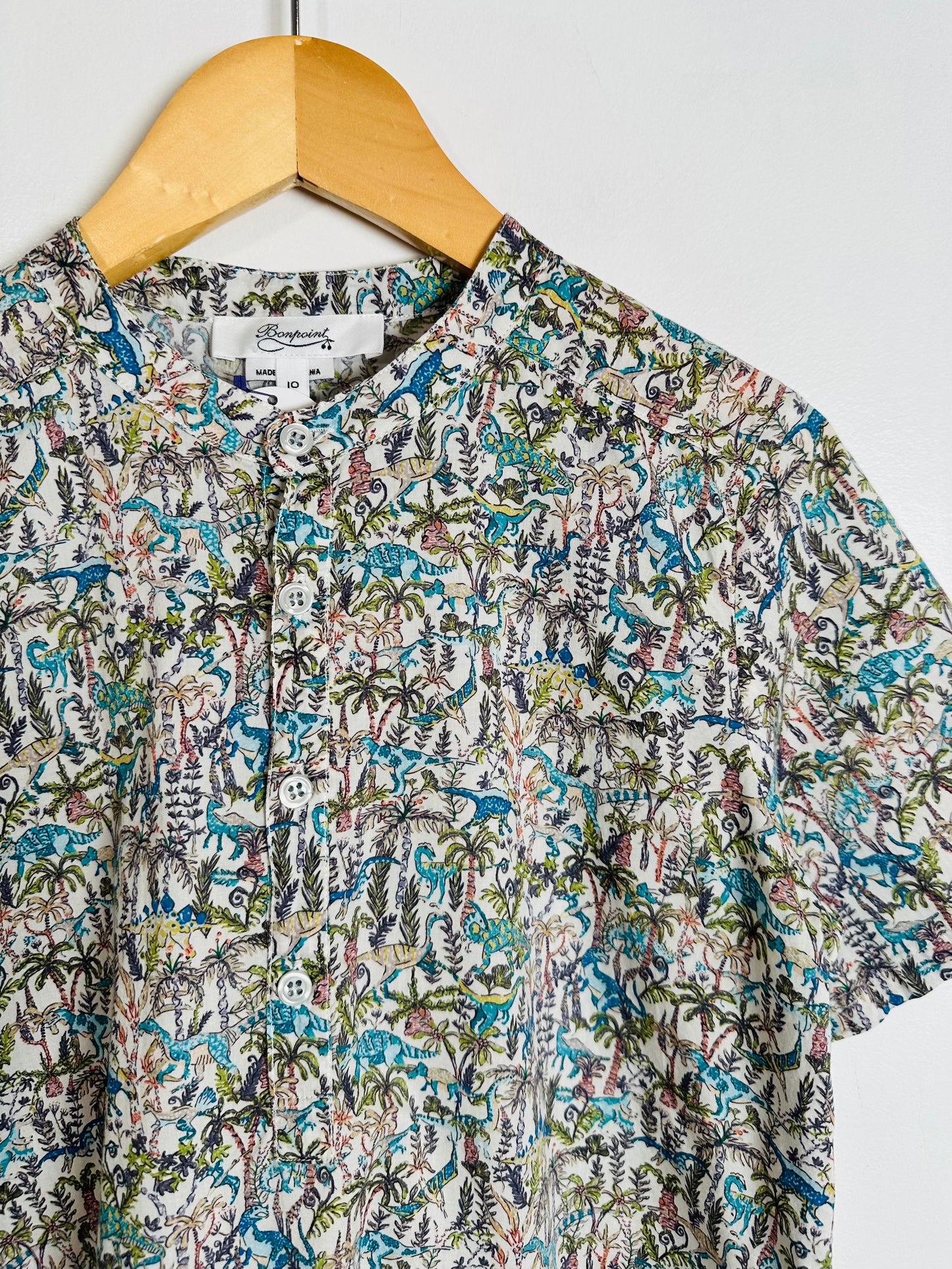 Bonpoint Dino Henley Shirt / 10Y