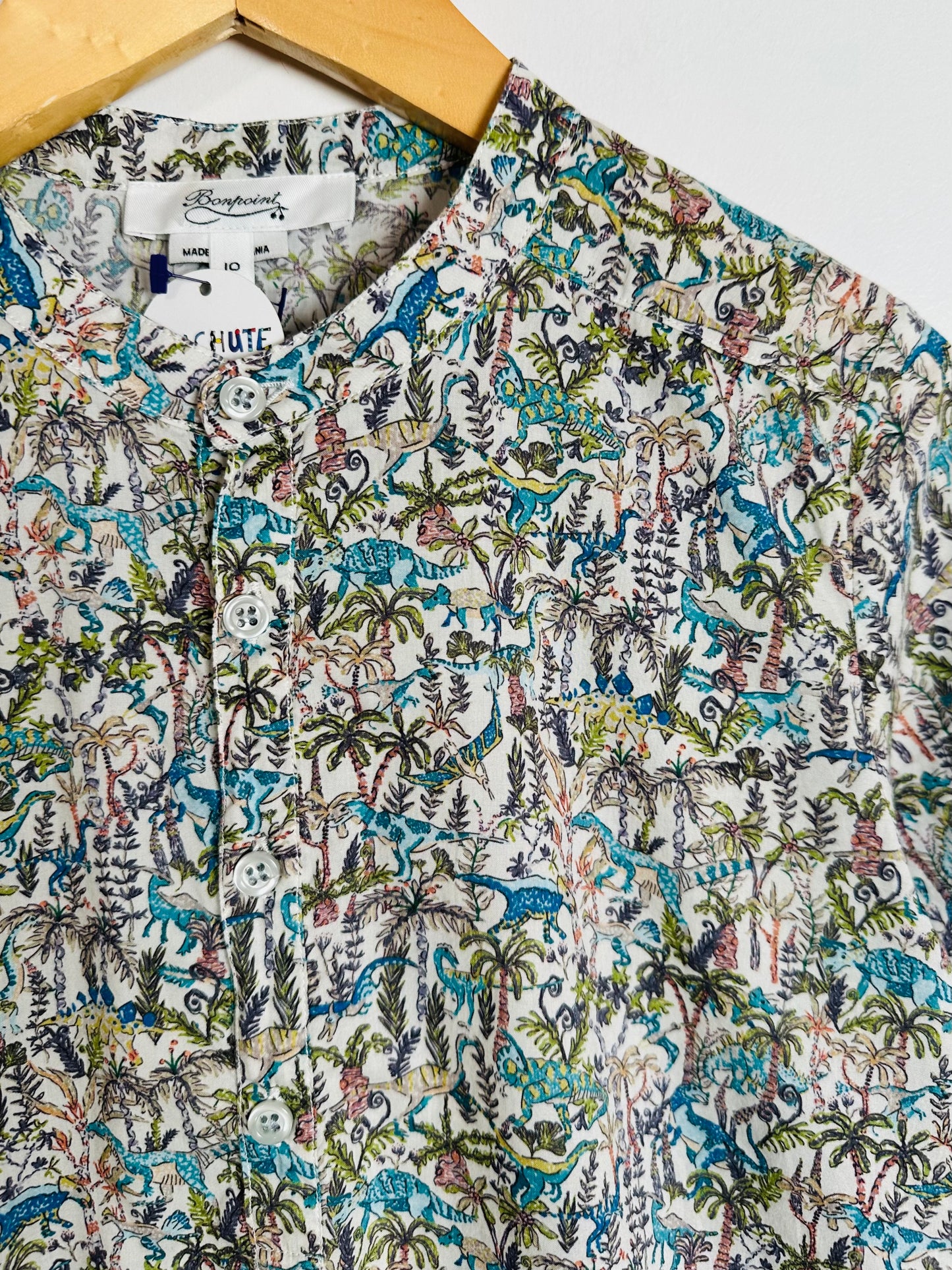 Bonpoint Dino Henley Shirt / 10Y