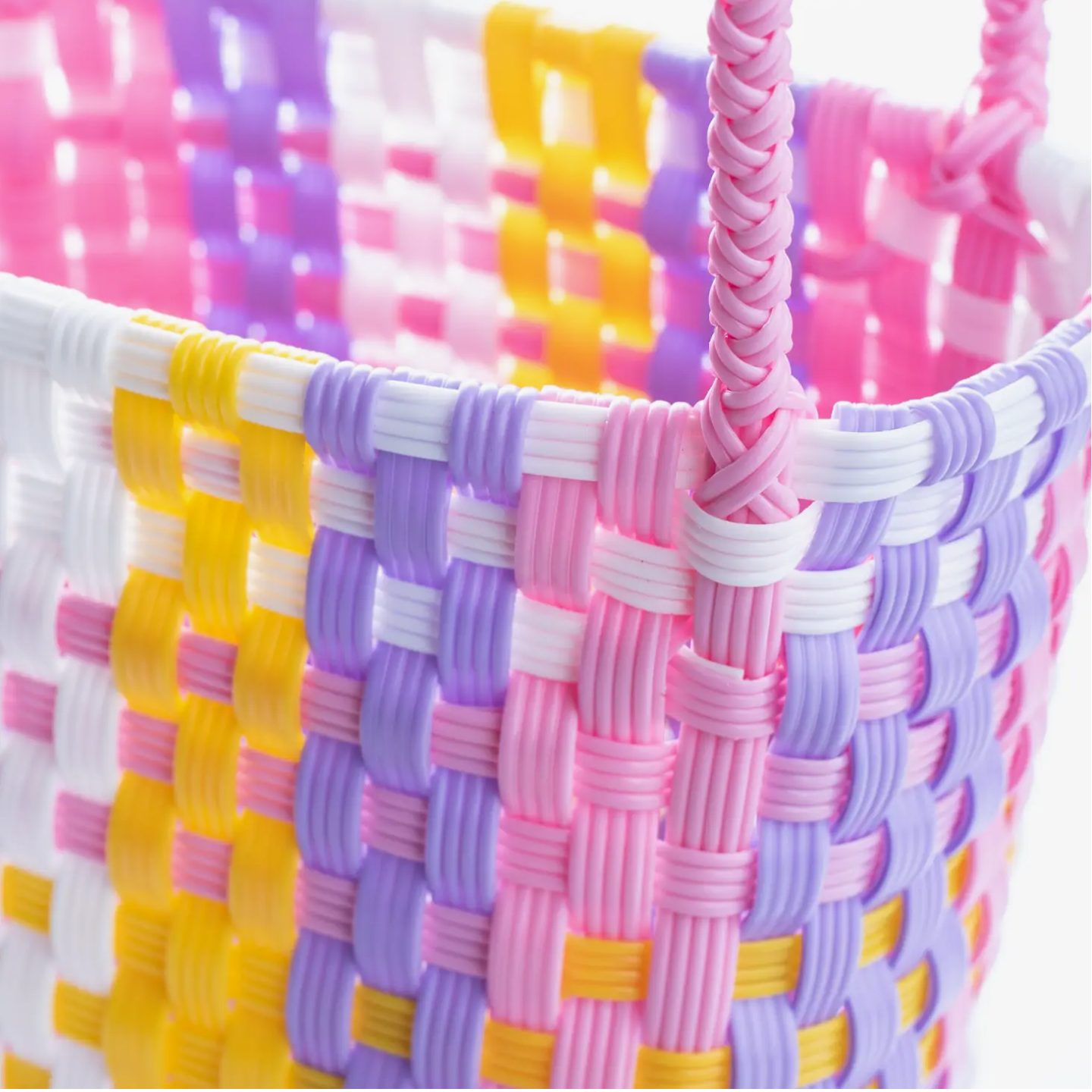 woven tote - birthday cake