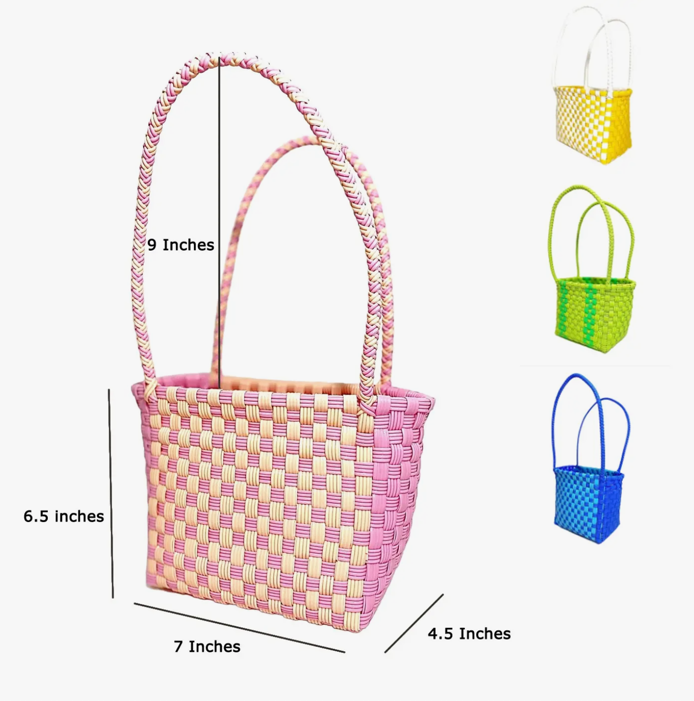 woven tote - birthday cake