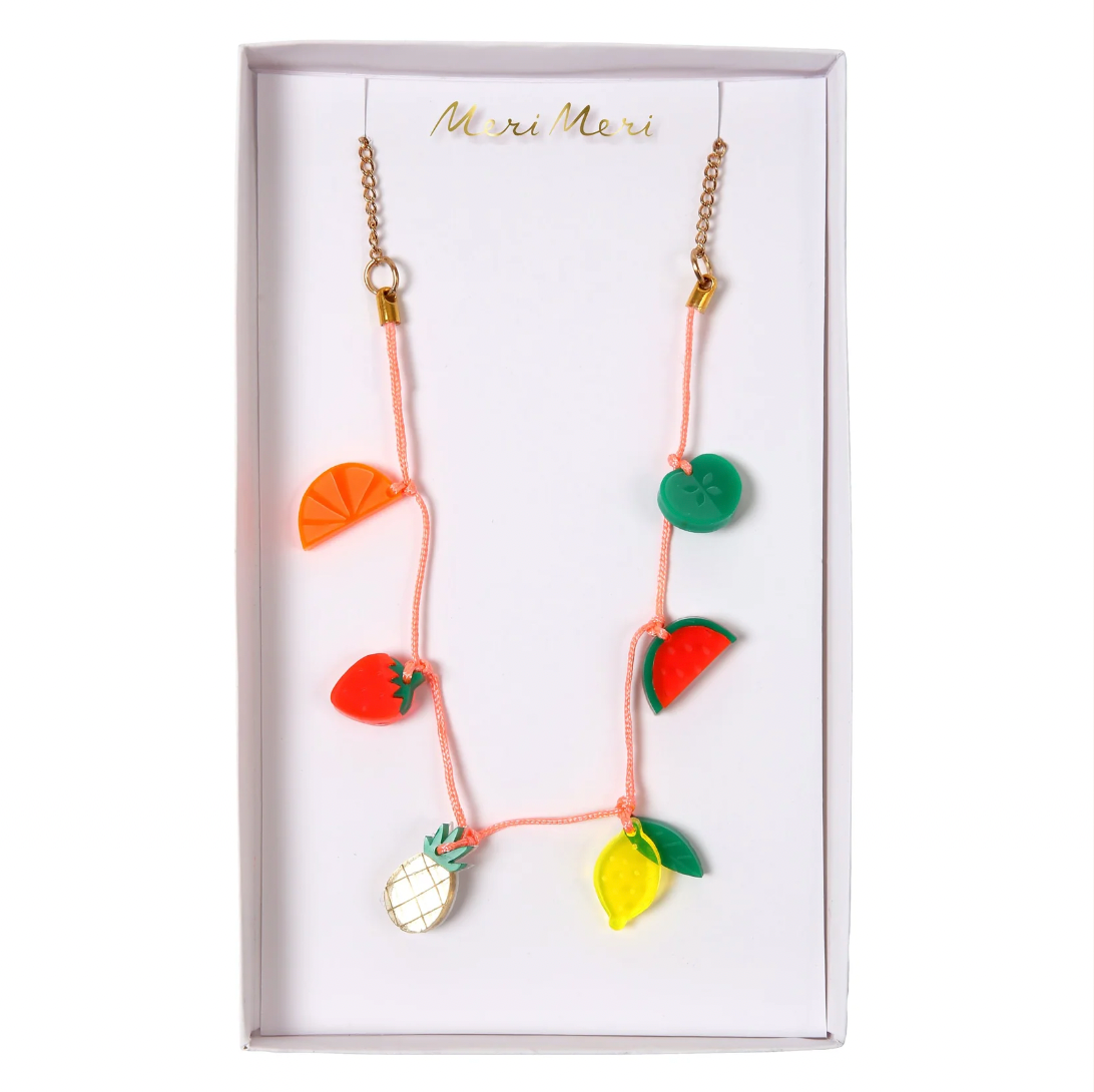 fruit charm necklace