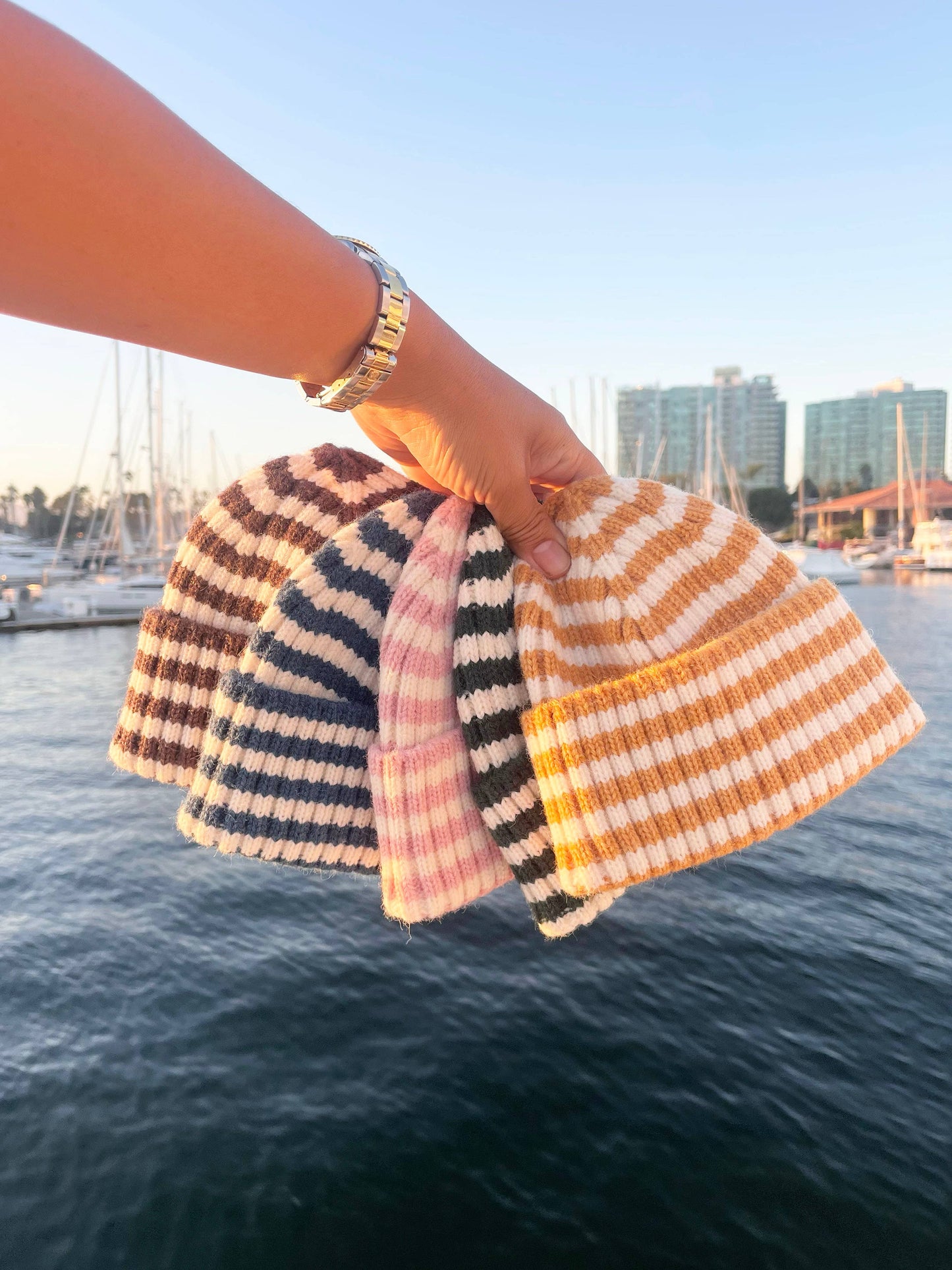 Stripe Beanie - Graphite