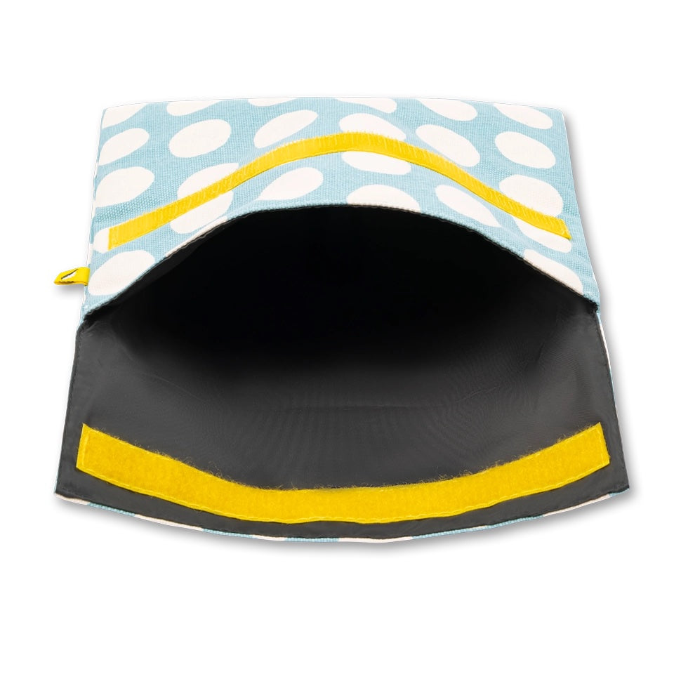 flip snack bag - dot blue