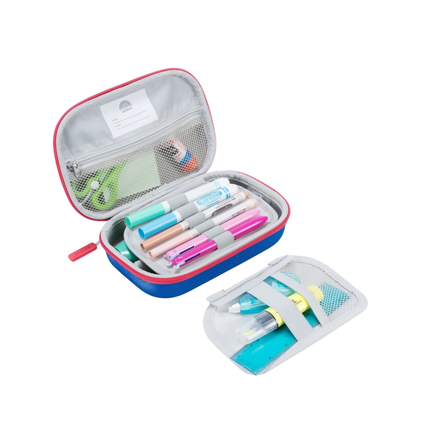 Uninni Arden Pencil Case - Blue Color Block