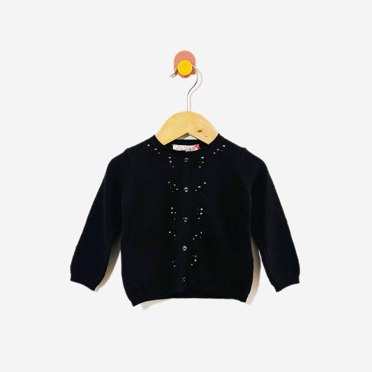 Lili Gaufrette Bejeweled Cardigan / 12M