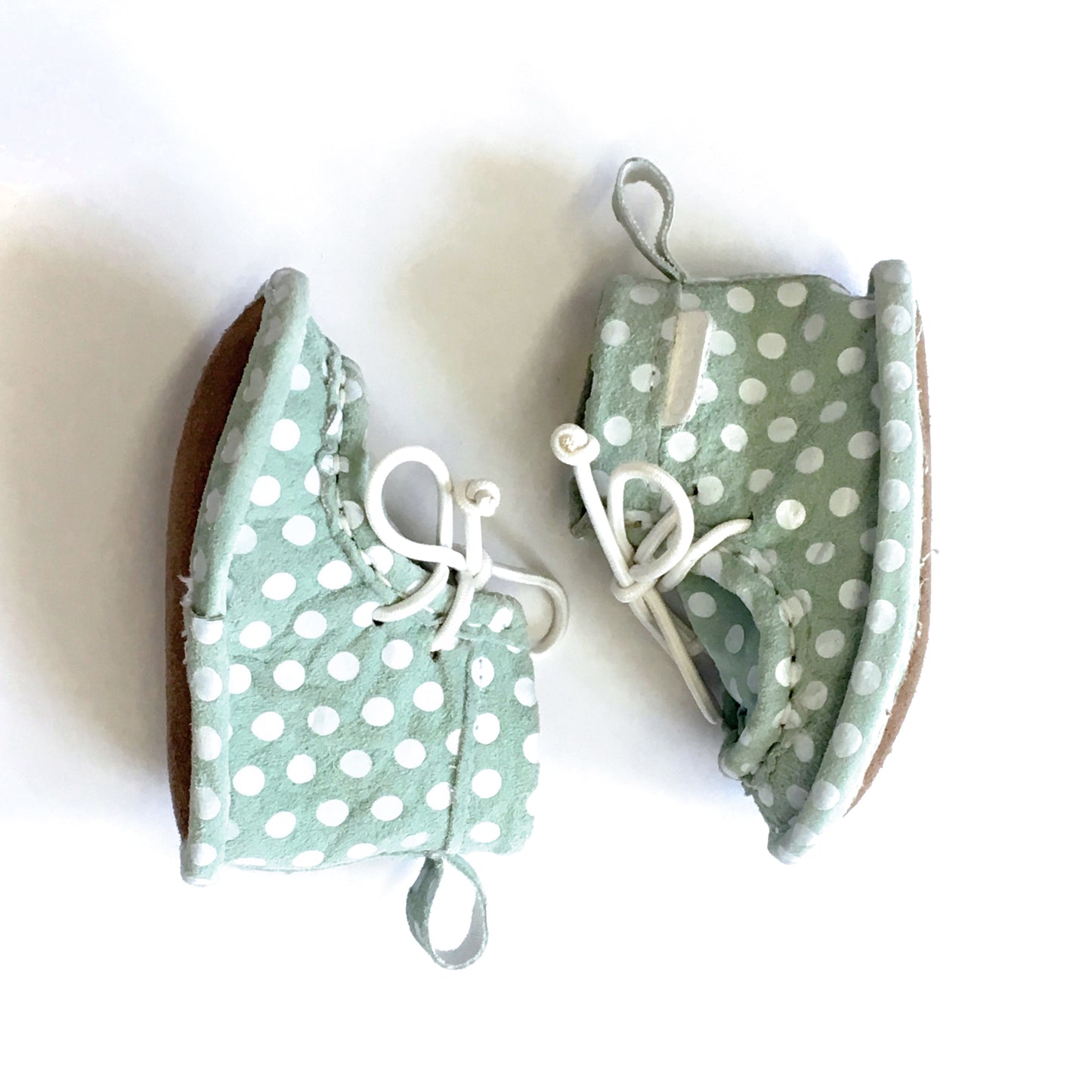Kaboom! Bebe Crib Shoes - Blue Polka