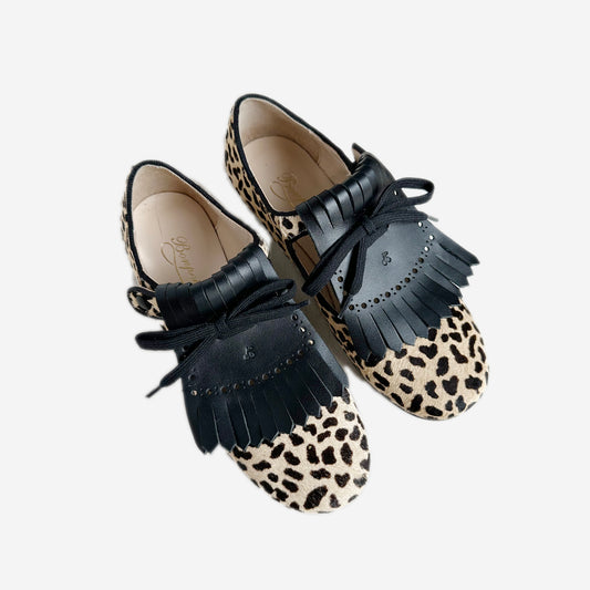 Bonpoint Leopard Print Ballerina Shoes / US 2