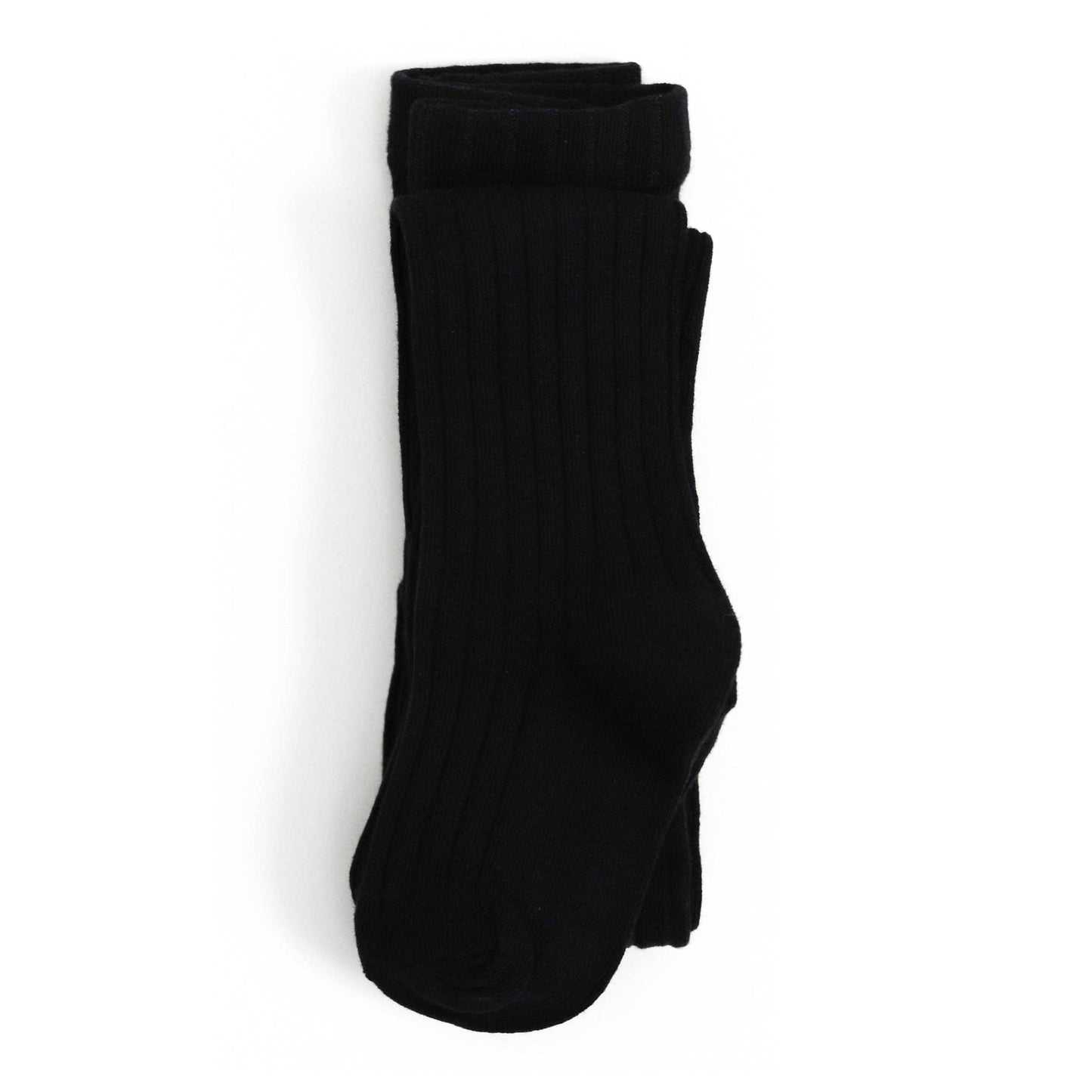 ribbed tights in black