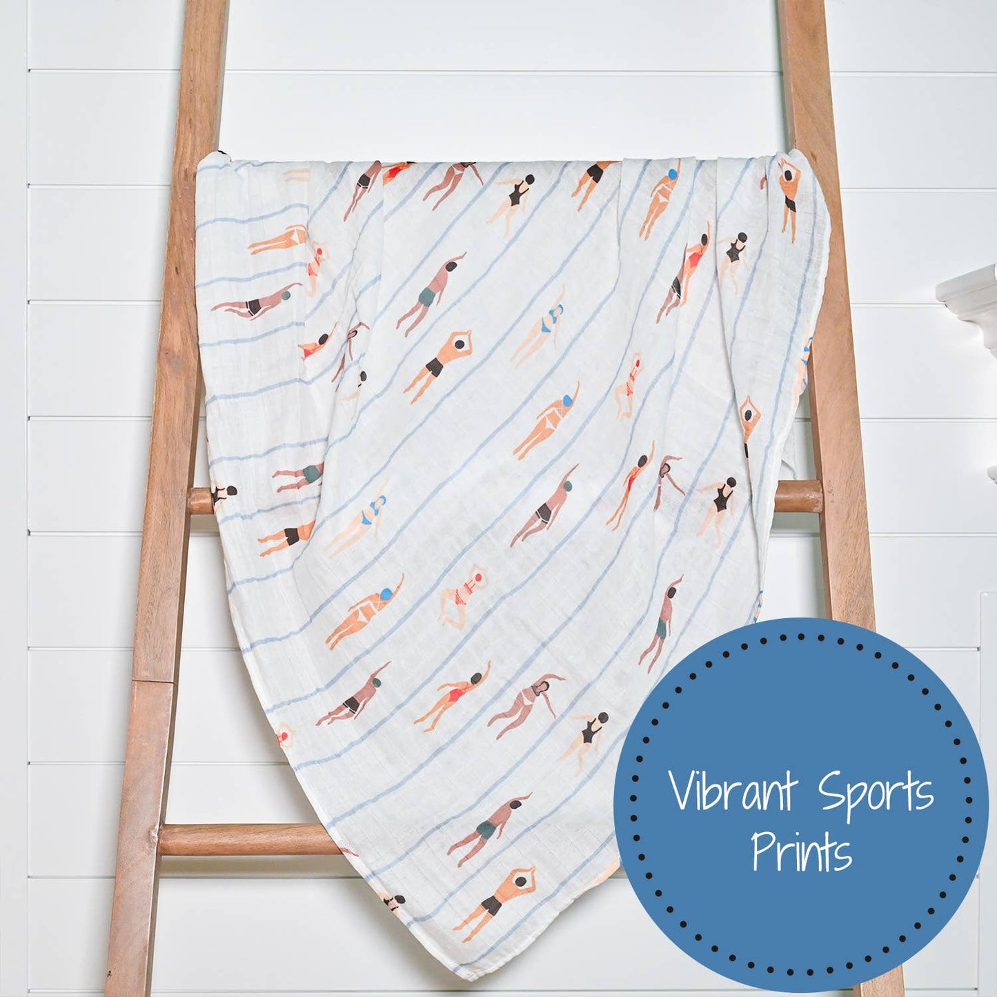 LollyBanks - Born to Swim Baby Swaddle Blanket
