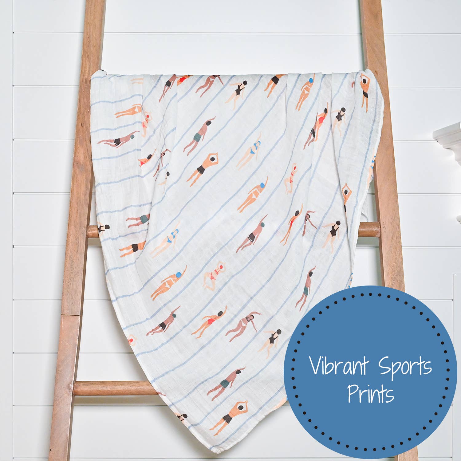 LollyBanks - Born to Swim Baby Swaddle Blanket