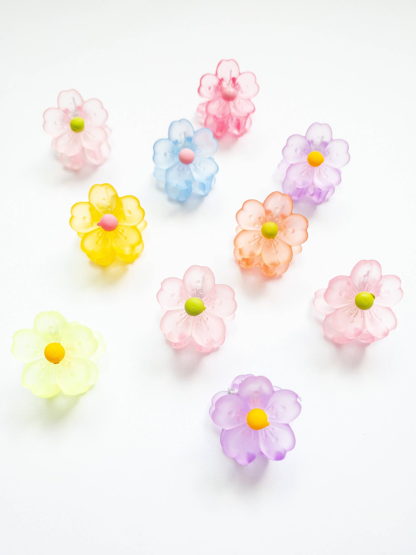 Sakura Flower Small Hair Claws - 10pk