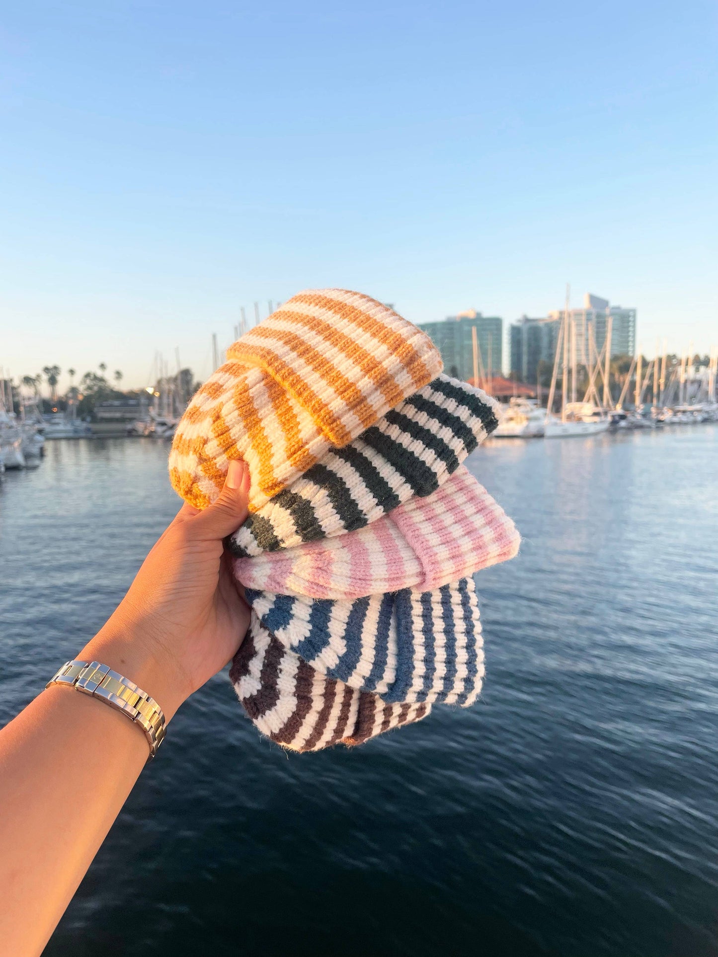 Stripe Beanie - Graphite