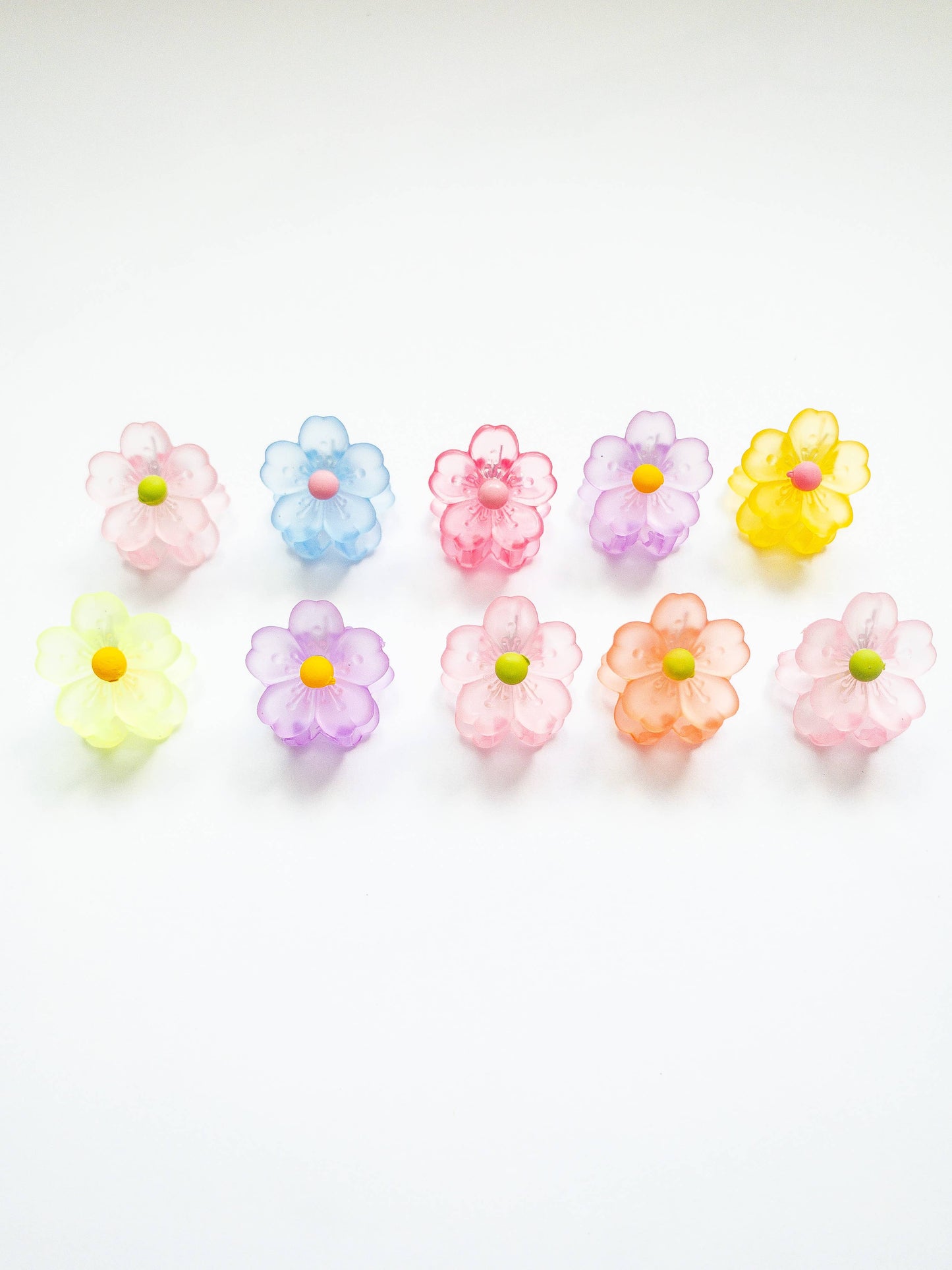 Sakura Flower Small Hair Claws - 10pk